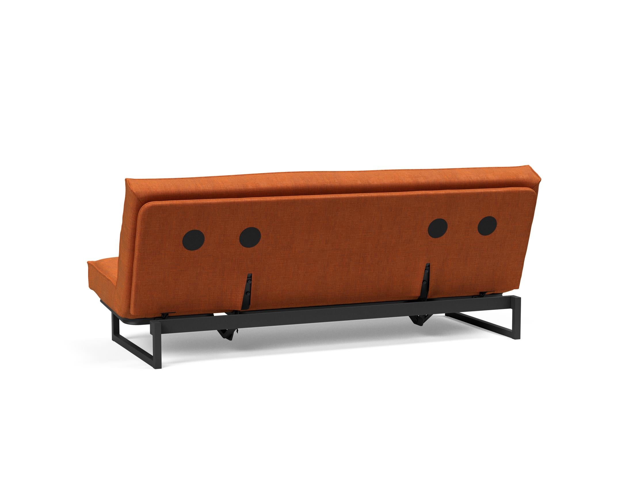 Erleben Sie das Fraction 120 Bettsofa Sharp Plus Cover Soft Spring von Innovation Living – ein elegantes, funktionales Sofa, ideal für kleine Räume.