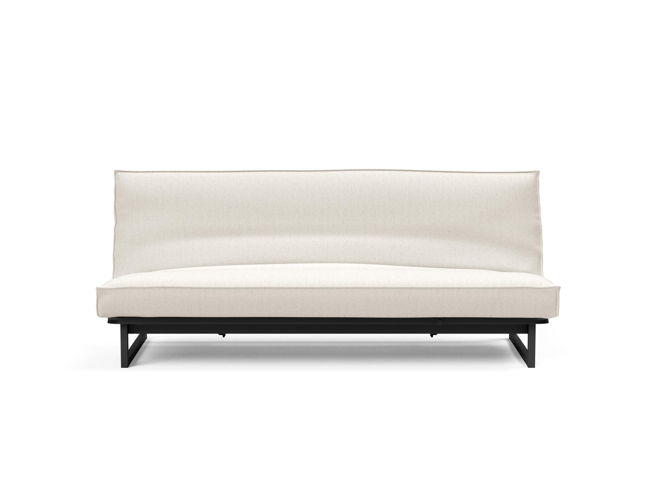 Stylisches Bettsofa Fraction 120 von Innovation Living, ideal für kleine Räume, mit weichem Bezug und praktischer Schlafoption.