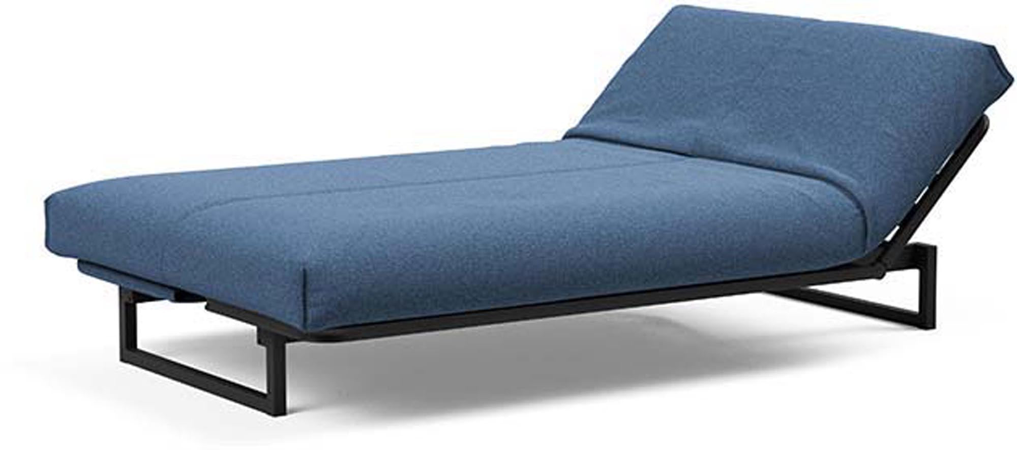 Fraction 120 Bettsofa Nordic Cover: stilvolles, multifunktionales Sofa mit anpassbarer Matratze, perfekt für kleine Wohnungen und spontane Übernachtungen.