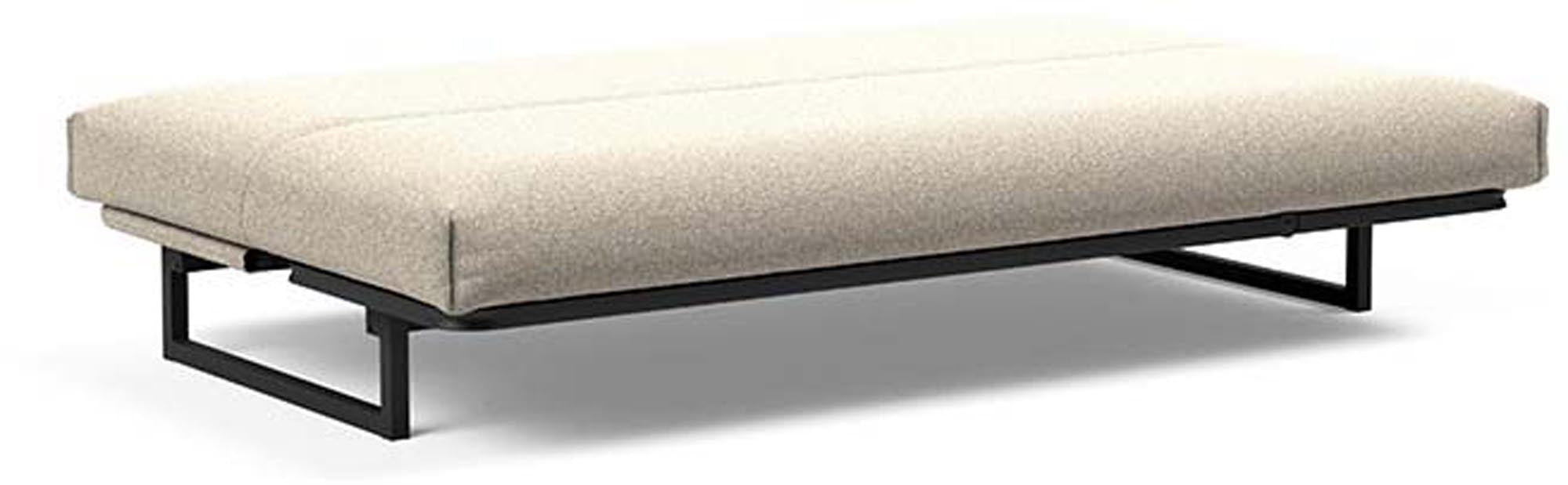 Fraction 120 Bettsofa Nordic Cover: stilvolles, multifunktionales Sofa mit anpassbarer Matratze, perfekt für kleine Wohnungen und spontane Übernachtungen.