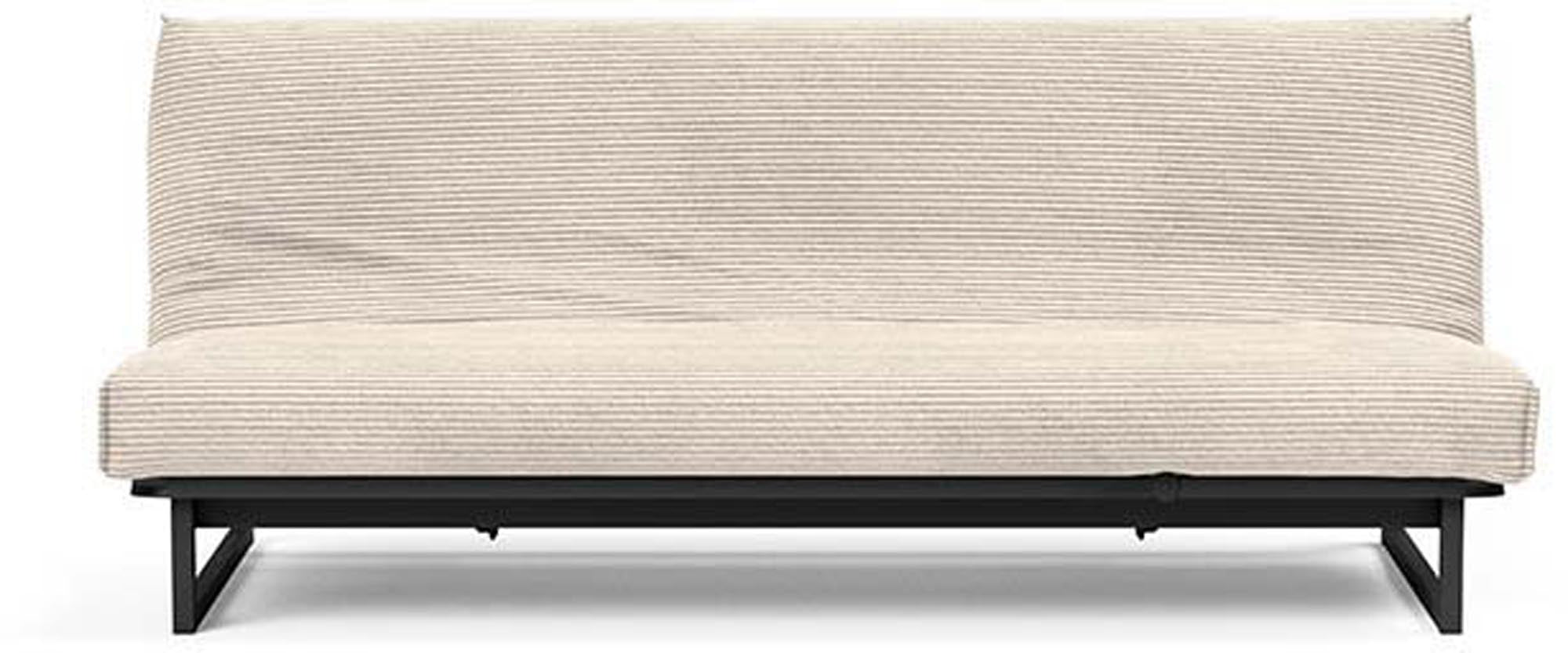 Fraction 120 Bettsofa Nordic Cover von Innovation Living: elegantes, platzsparendes Sofa, ideal für kleine Wohnungen und als komfortables Gästebett.