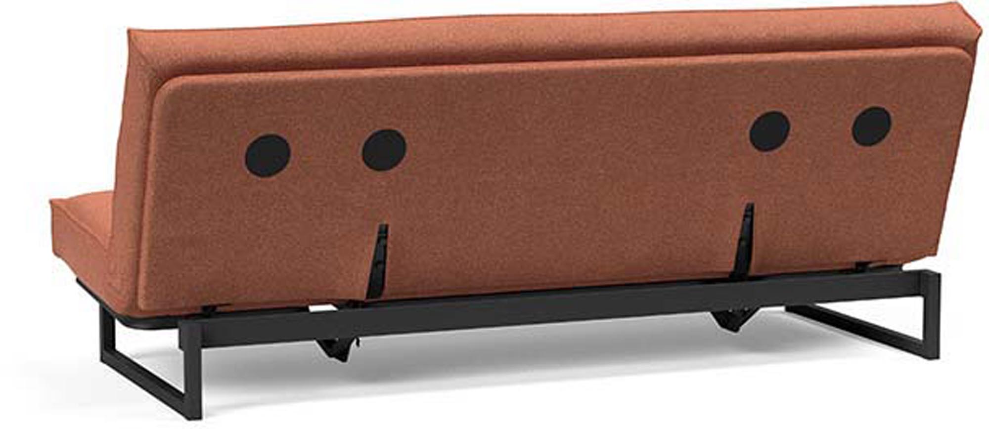 Erleben Sie das Fraction 120 Bettsofa Sharp Plus Cover von Innovation Living – ein modernes, funktionales Sofa, das sich ideal für kleine Räume eignet.