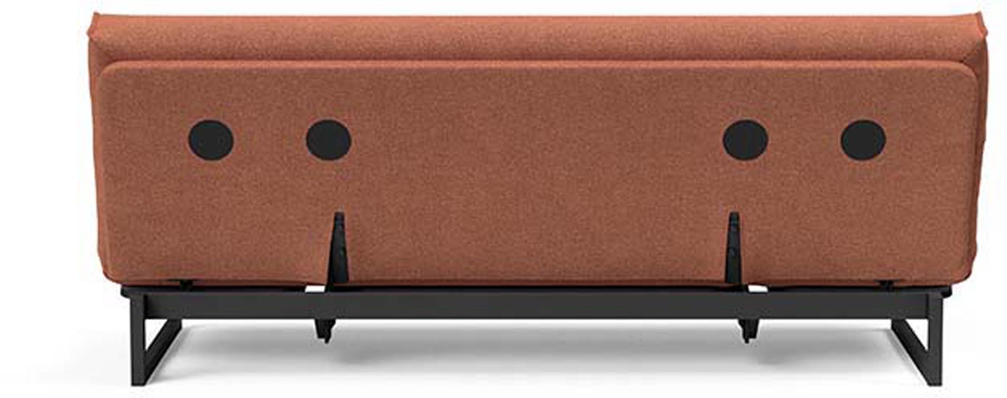 Erleben Sie das Fraction 120 Bettsofa Nordic Cover von Innovation Living: modernes Design, vielseitig einsetzbar und mit einer komfortablen Soft Spring-Matratze.