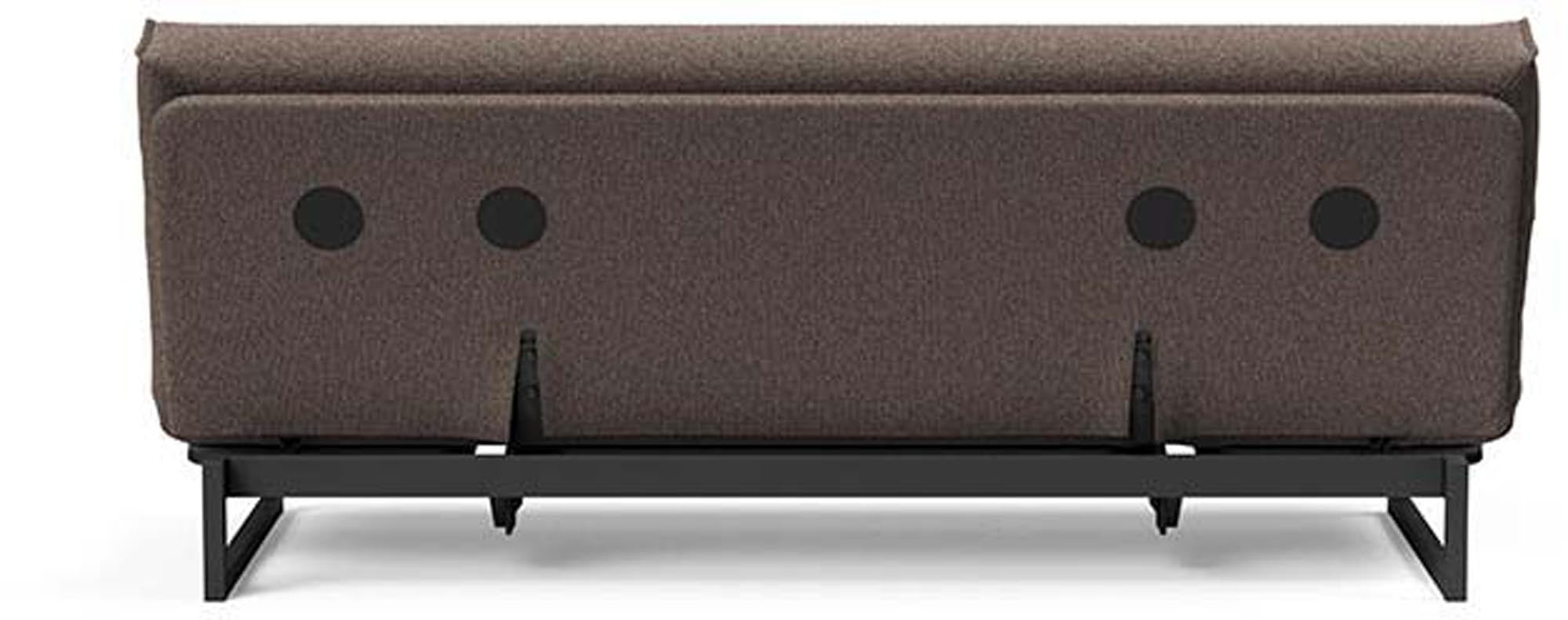 Erleben Sie das Fraction 120 Bettsofa Nordic Cover von Innovation Living: modernes Design, vielseitig einsetzbar und mit einer komfortablen Soft Spring-Matratze.