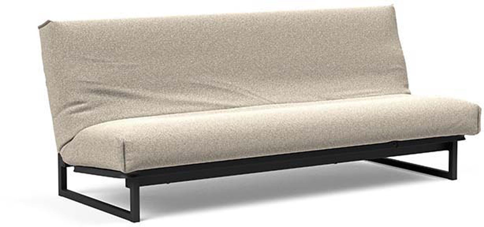 Fraction 120 Bettsofa Nordic Cover von Innovation Living: stilvolles, platzsparendes Sofa mit bequemer Soft Spring-Matratze für Gäste und Alltag.