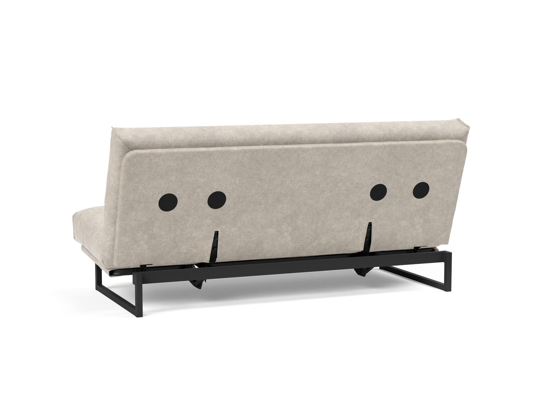Fraction 140 Bettsofa Nordic Cover: Elegantes, flexibles Sofa mit abnehmbarem Bezug und komfortabler Soft Spring Matratze für höchsten Schlafgenuss.