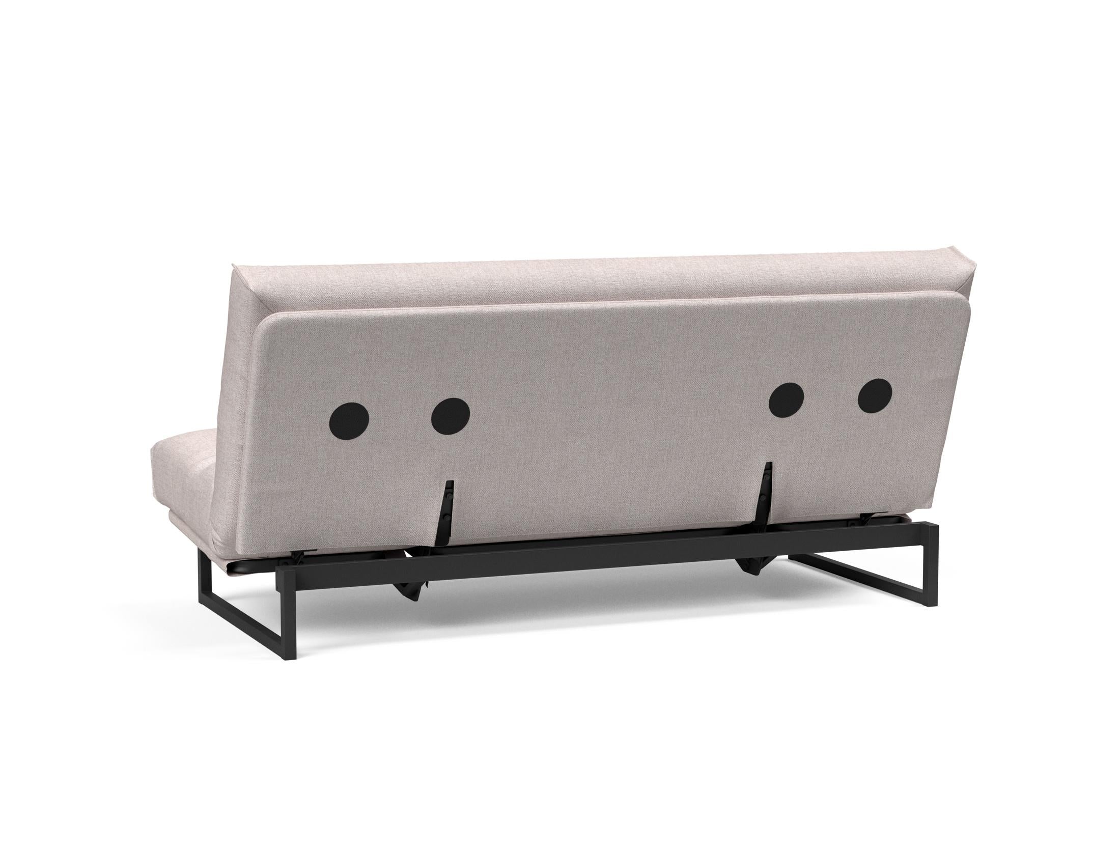 Fraction 140 Bettsofa Nordic Cover: Elegantes, flexibles Sofa mit abnehmbarem Bezug und komfortabler Soft Spring Matratze für höchsten Schlafgenuss.
