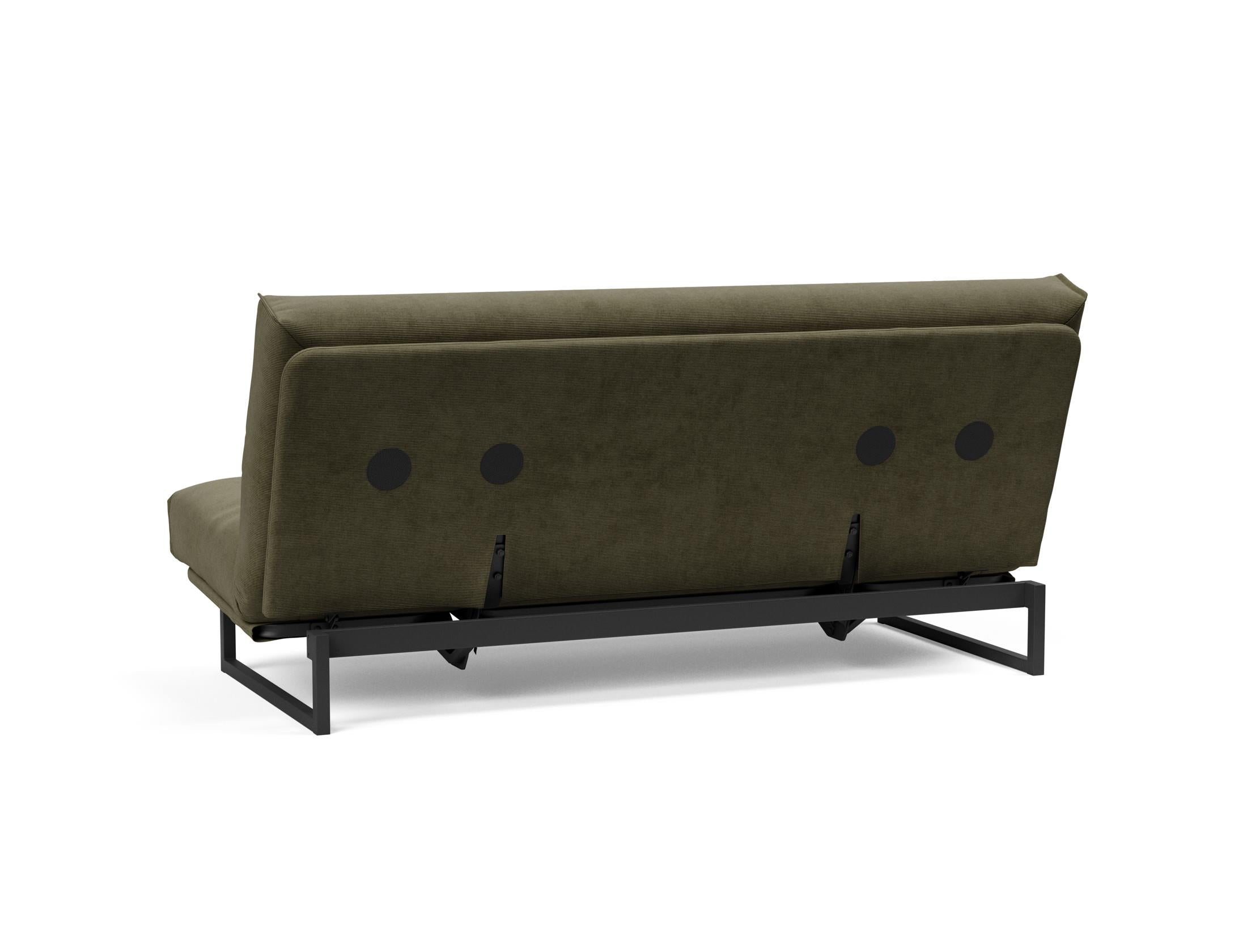 Fraction 140 Bettsofa Nordic Cover: Elegantes, flexibles Sofa mit abnehmbarem Bezug und komfortabler Soft Spring Matratze für höchsten Schlafgenuss.