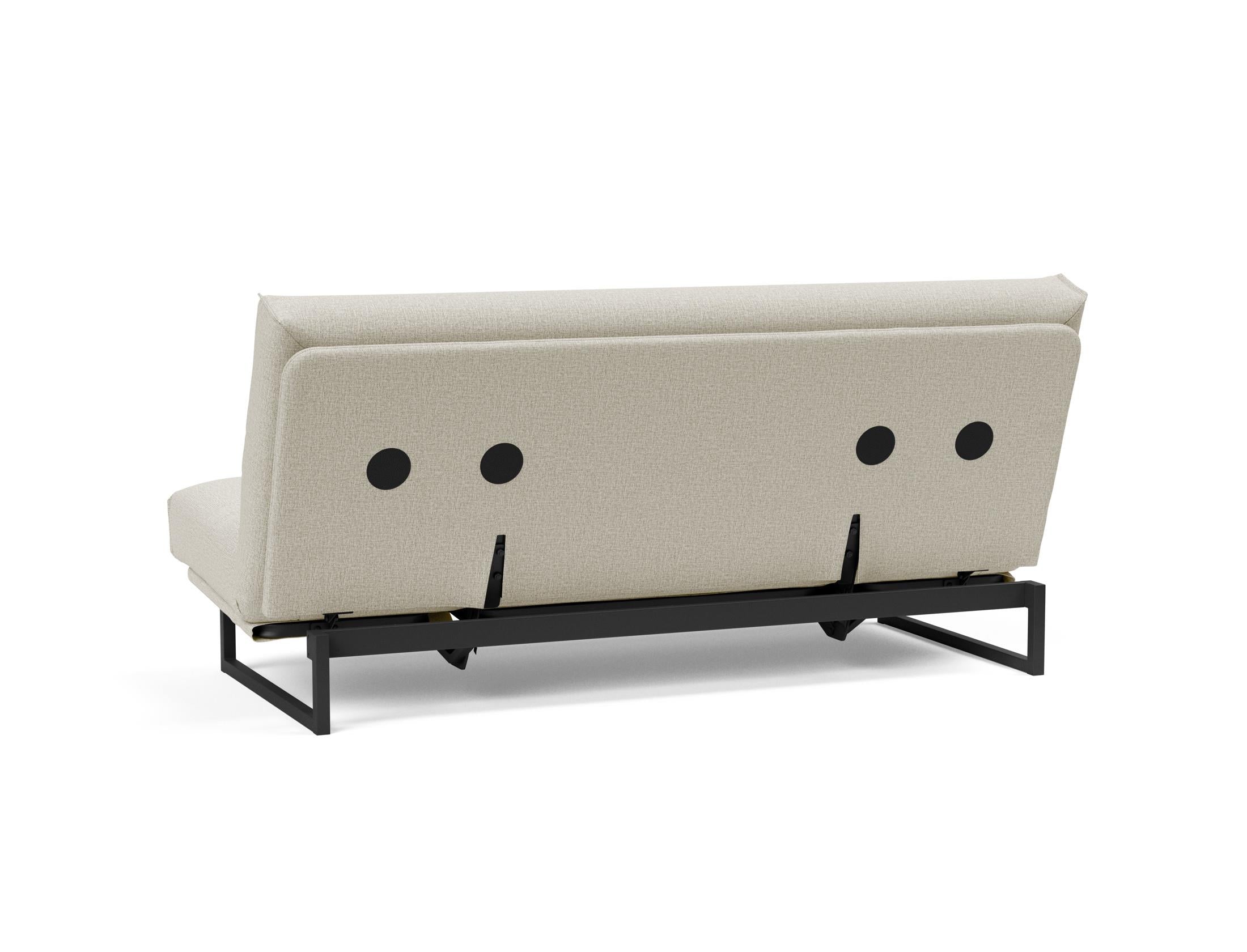Fraction 140 Bettsofa Nordic Cover: Elegantes, flexibles Sofa mit abnehmbarem Bezug und komfortabler Soft Spring Matratze für höchsten Schlafgenuss.