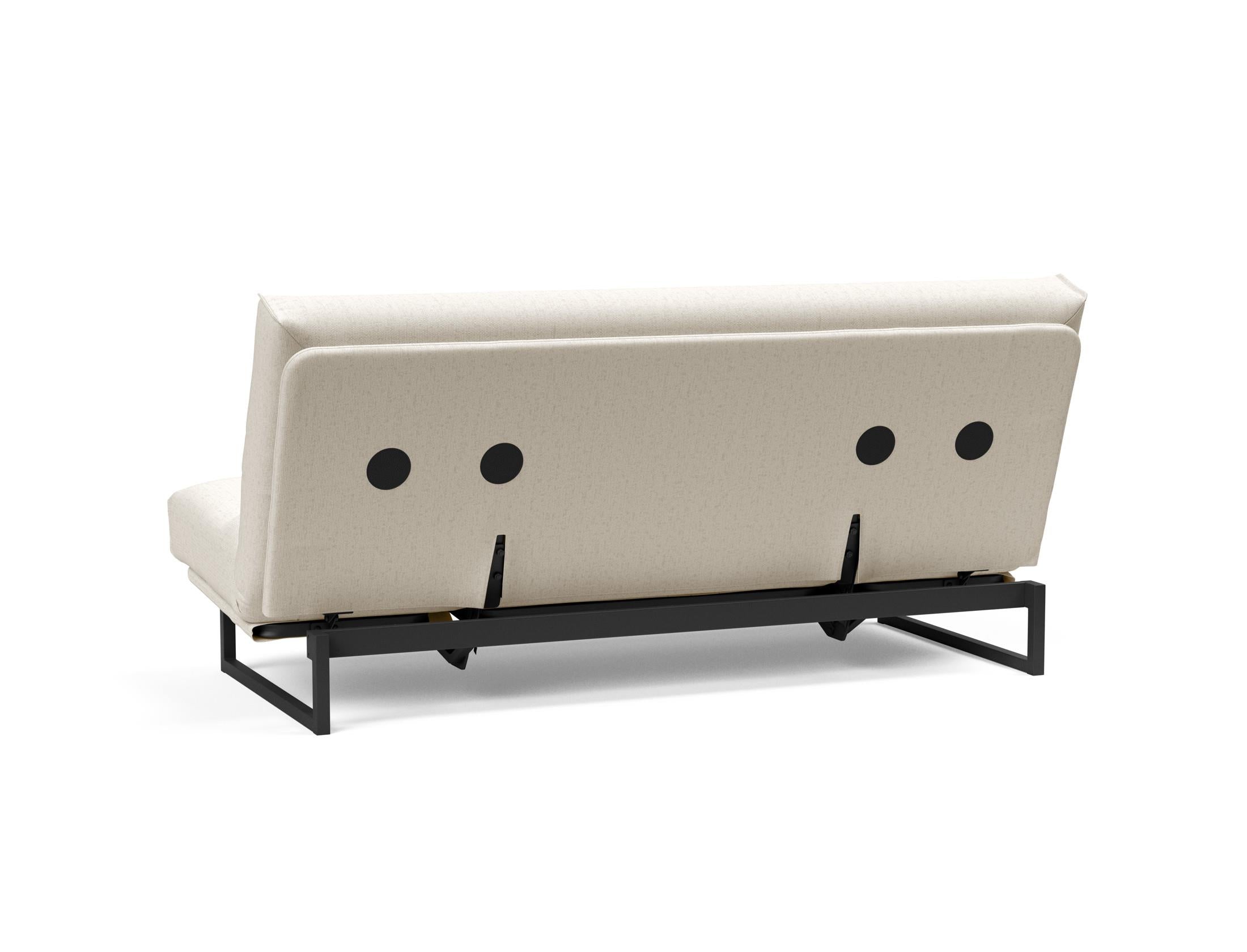 Fraction 140 Bettsofa Nordic Cover: Elegantes, flexibles Sofa mit abnehmbarem Bezug und komfortabler Soft Spring Matratze für höchsten Schlafgenuss.