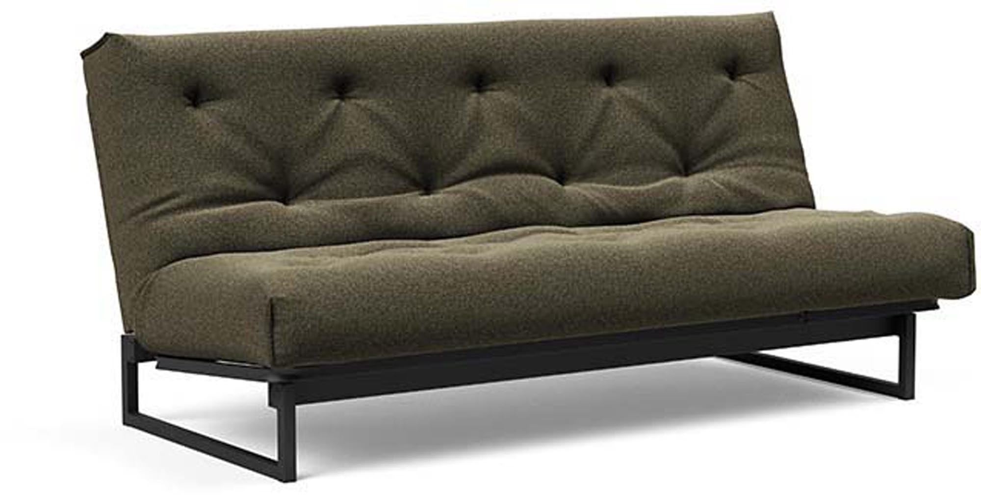 Fraction 140 Bettsofa Nordic von Innovation Living: Stilvolles, platzsparendes Sofa, das mühelos in ein komfortables Bett umgewandelt werden kann.