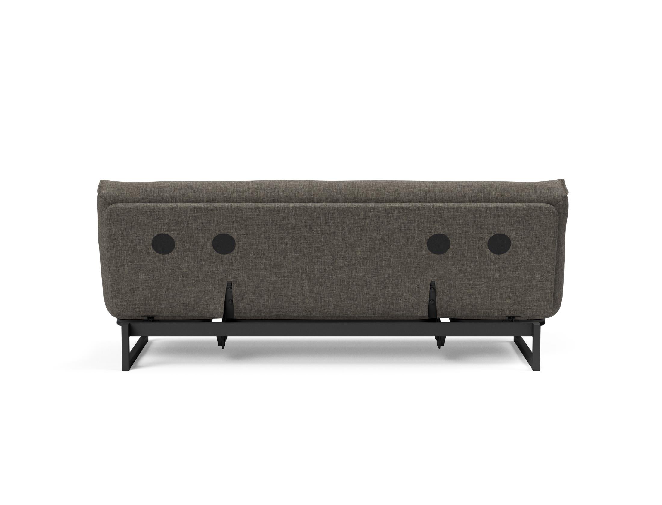Fraction 120 Bettsofa Nordic Soft Spring: stilvolles skandinavisches Sofa, perfekt für kleine Wohnungen, vereint Komfort und Funktionalität für entspannte Nächte.
