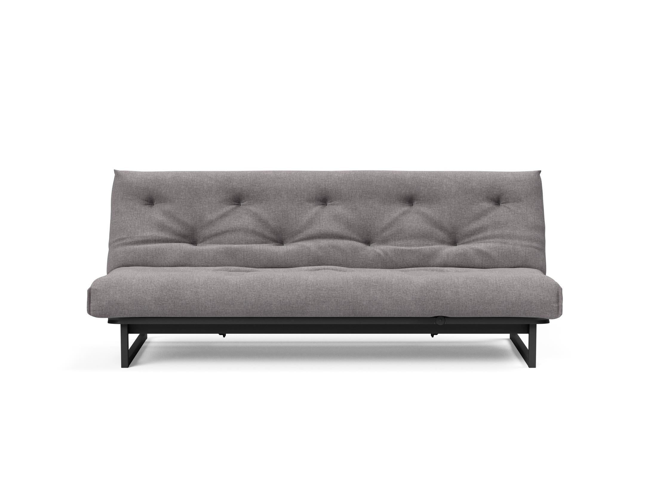 Fraction 120 Bettsofa Nordic: Stilvolles, multifunktionales Sofa mit anpassbarer Kopfstütze und hochwertiger Soft Spring-Matratze für optimalen Schlafkomfort.