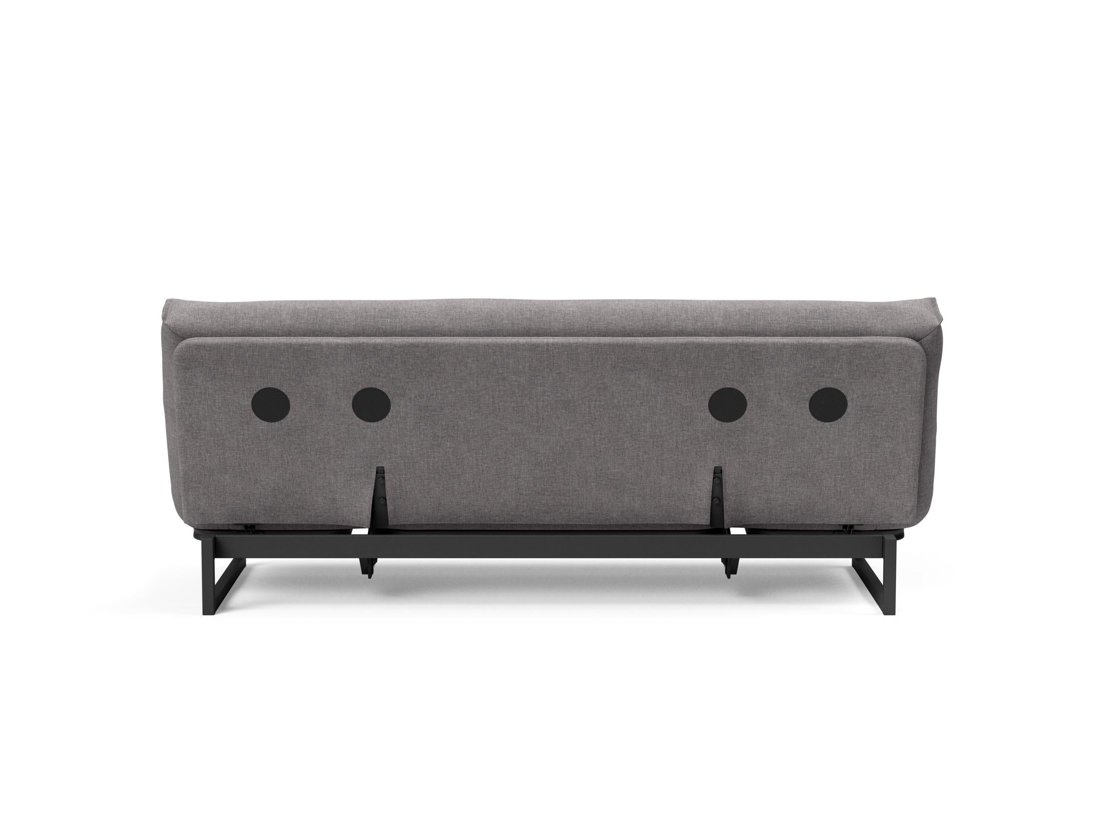 Fraction 120 Bettsofa Nordic: Stilvolles, multifunktionales Sofa für kleine Räume. Bequemes Bett mit verstellbaren Rückenlehnen und hochwertiger Matratze.