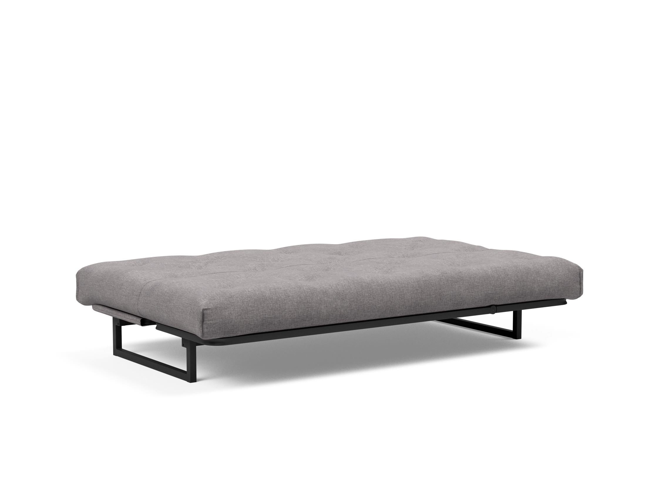 Fraction 120 Bettsofa Nordic: Stilvolles, multifunktionales Sofa mit anpassbarer Kopfhöhe und komfortabler Matratze. Perfekt für kleine Räume!