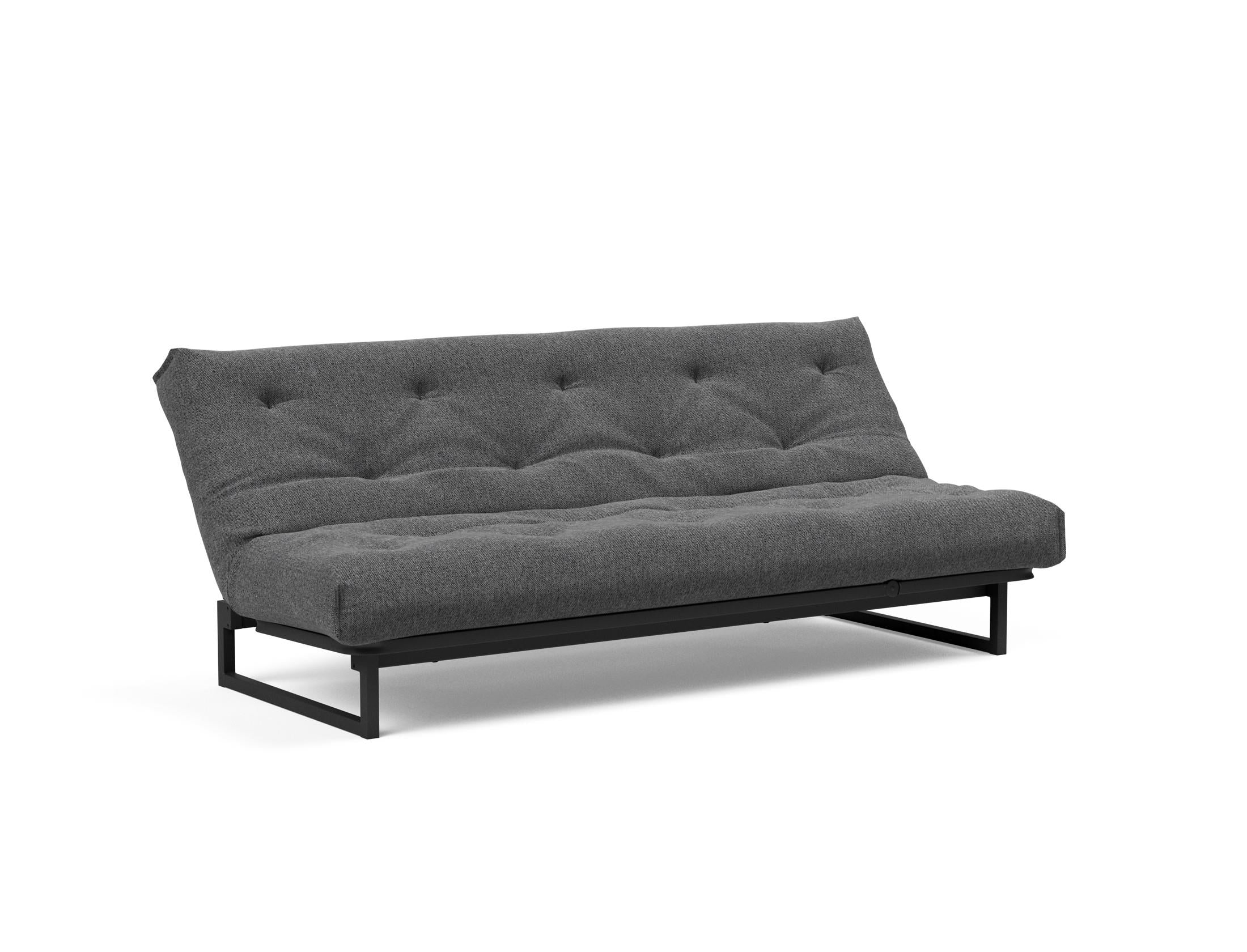 Fraction 120 Bettsofa Nordic: stilvolles, funktionales Sofa mit anpassbarer Kopfhöhe und komfortabler Soft Spring-Matratze – perfekt für jedes Zuhause.