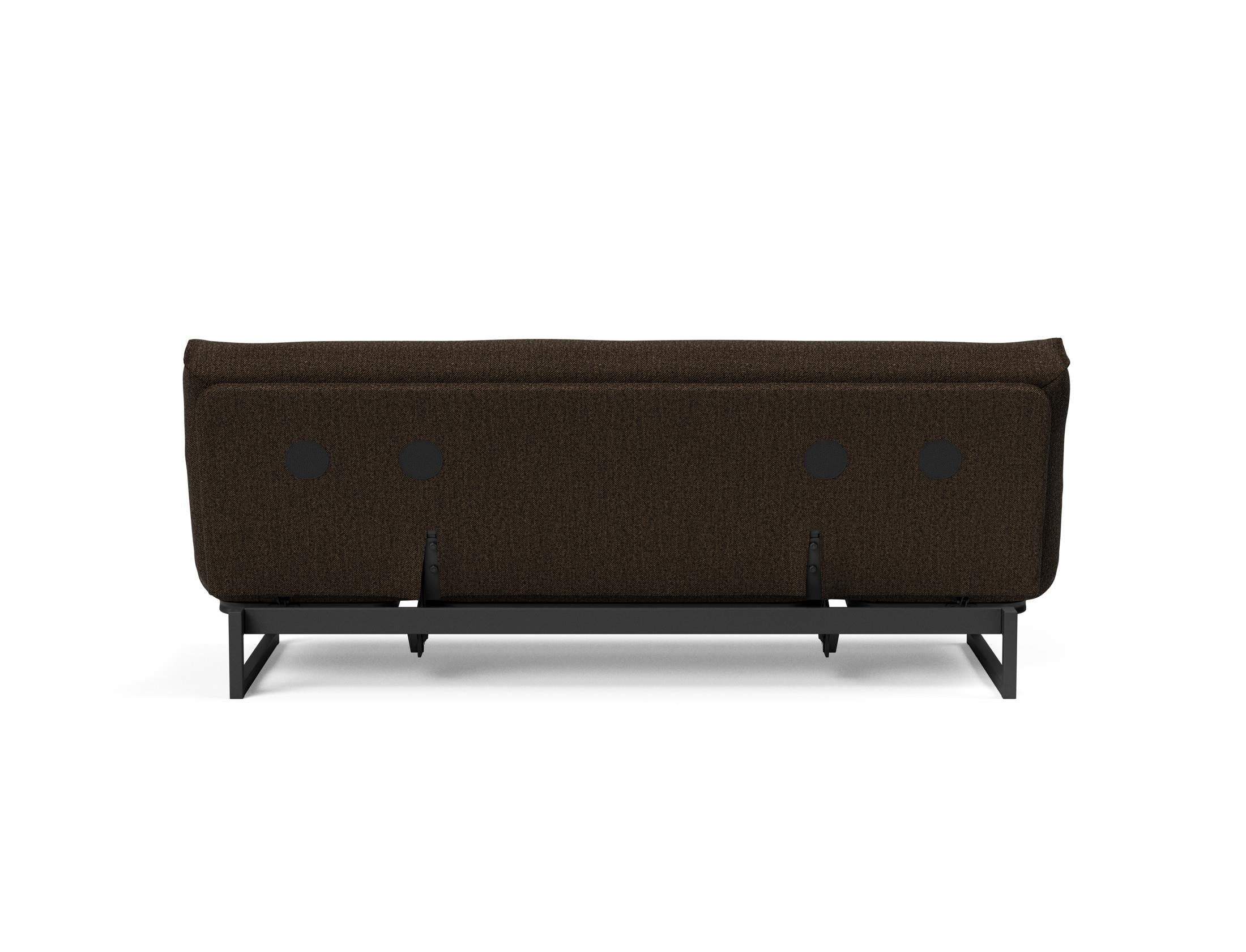Fraction 120 Bettsofa Nordic Soft Spring: stilvolles skandinavisches Sofa, perfekt für kleine Wohnungen, vereint Komfort und Funktionalität für entspannte Nächte.