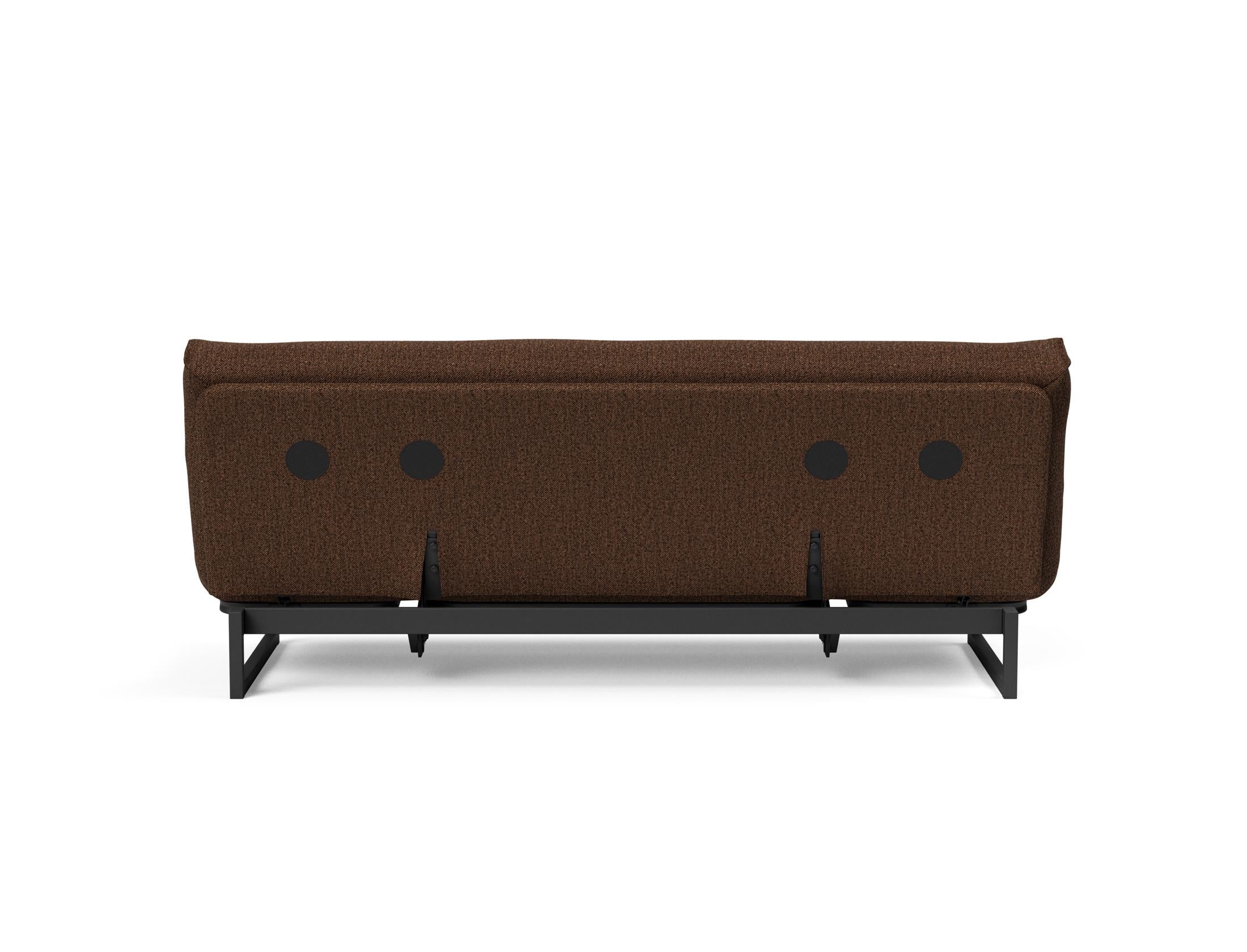 Fraction 120 Bettsofa Nordic Soft Spring: stilvolles skandinavisches Sofa, perfekt für kleine Wohnungen, vereint Komfort und Funktionalität für entspannte Nächte.