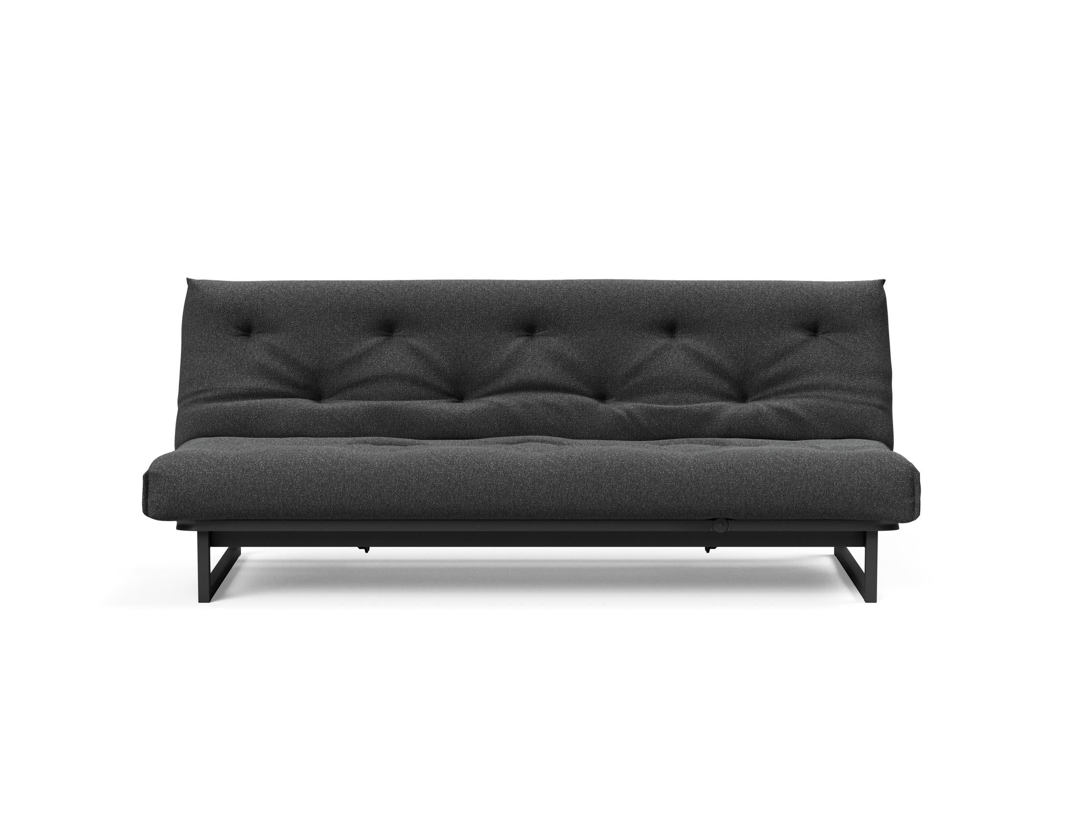 Stylisches Fraction 120 Bettsofa von Innovation Living, perfekt für kompakte Wohnräume, kombiniert Funktionalität mit elegantem skandinavischen Design.