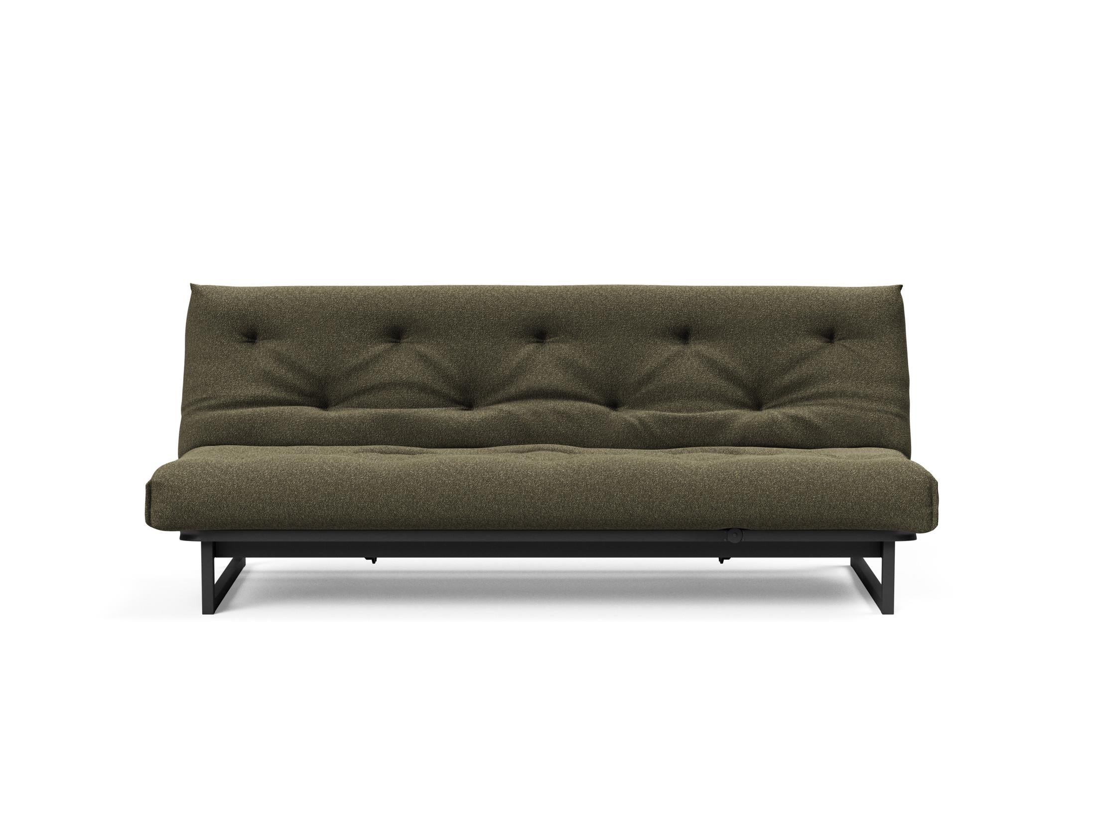 Stylisches Fraction 120 Bettsofa von Innovation Living, perfekt für kompakte Wohnräume, bietet Komfort und zeitgemäßes Design.