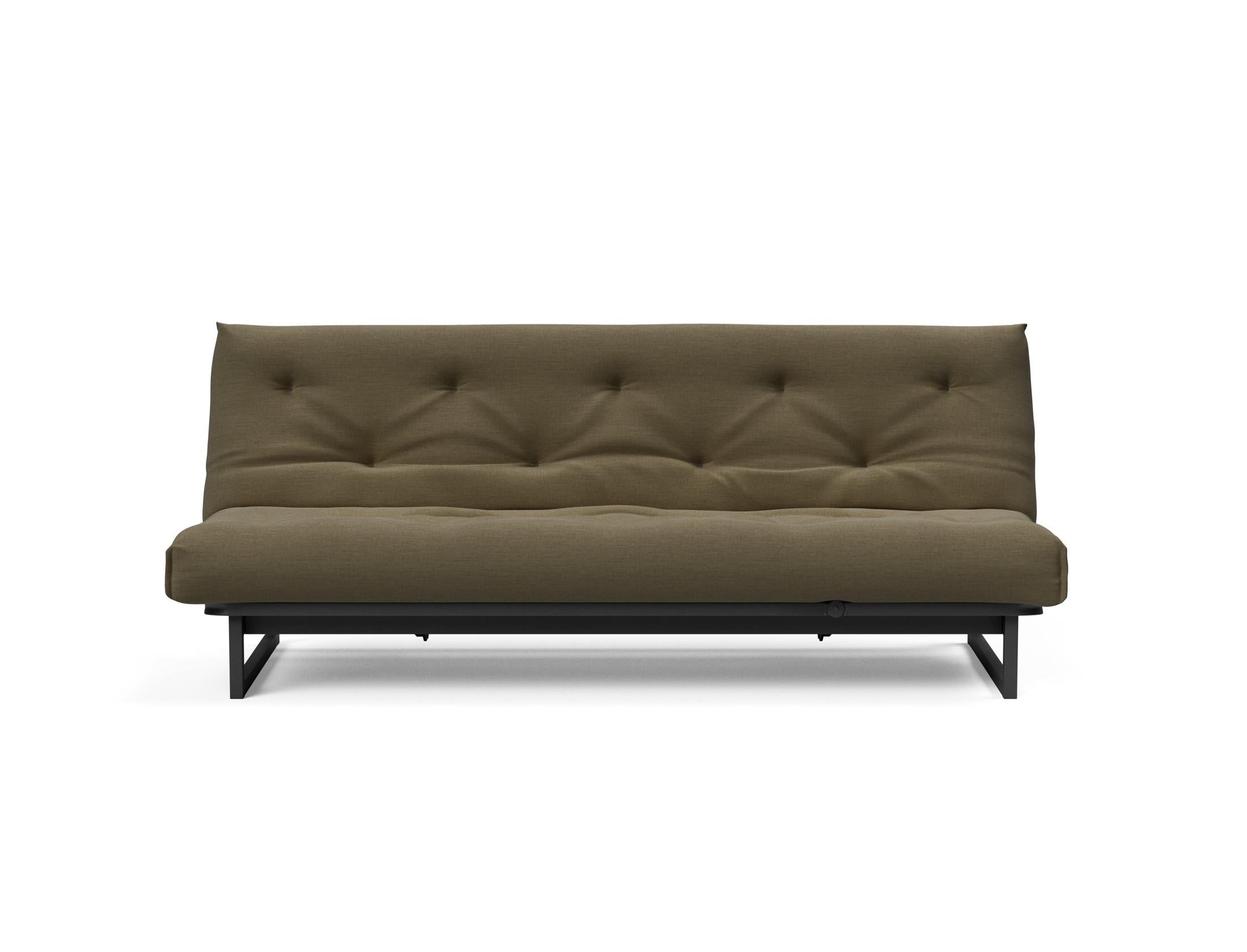 Fraction 120 Bettsofa Nordic Soft Spring: stilvolles skandinavisches Sofa, vielseitig einsetzbar, perfekt für kleine Wohnungen und Übernachtungsgäste.