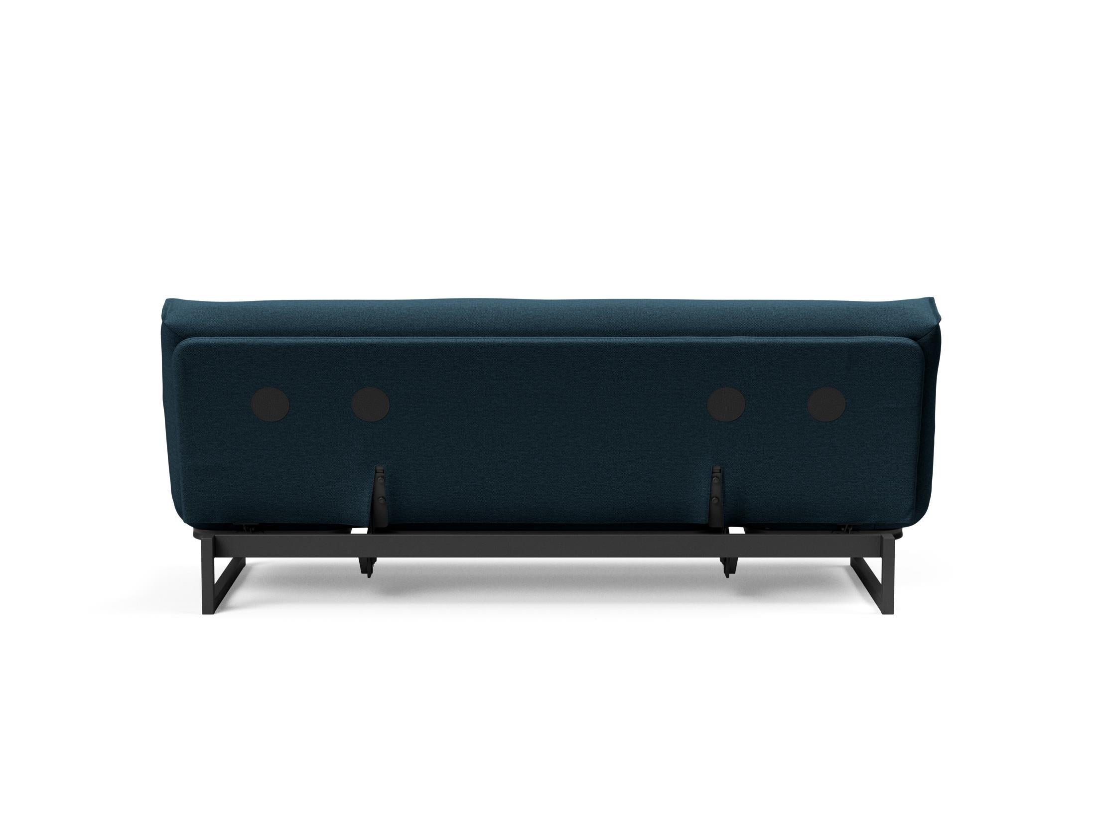 Fraction 120 Bettsofa Nordic Soft Spring: stilvolles skandinavisches Sofa, perfekt für kleine Wohnungen, vereint Komfort und Funktionalität für entspannte Nächte.