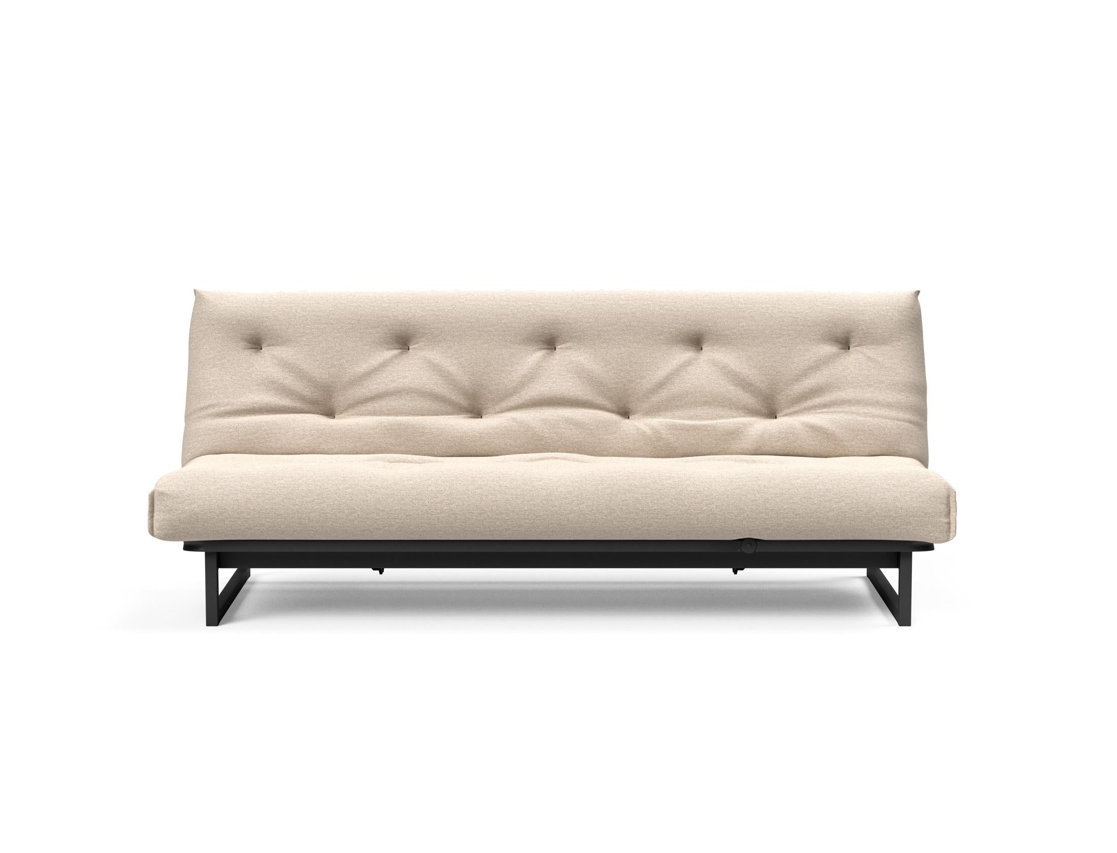 Fraction 120 Bettsofa Nordic Soft Spring: stilvolles skandinavisches Sofa, perfekt für kleine Wohnungen, vereint Komfort und Funktionalität für entspannte Nächte.