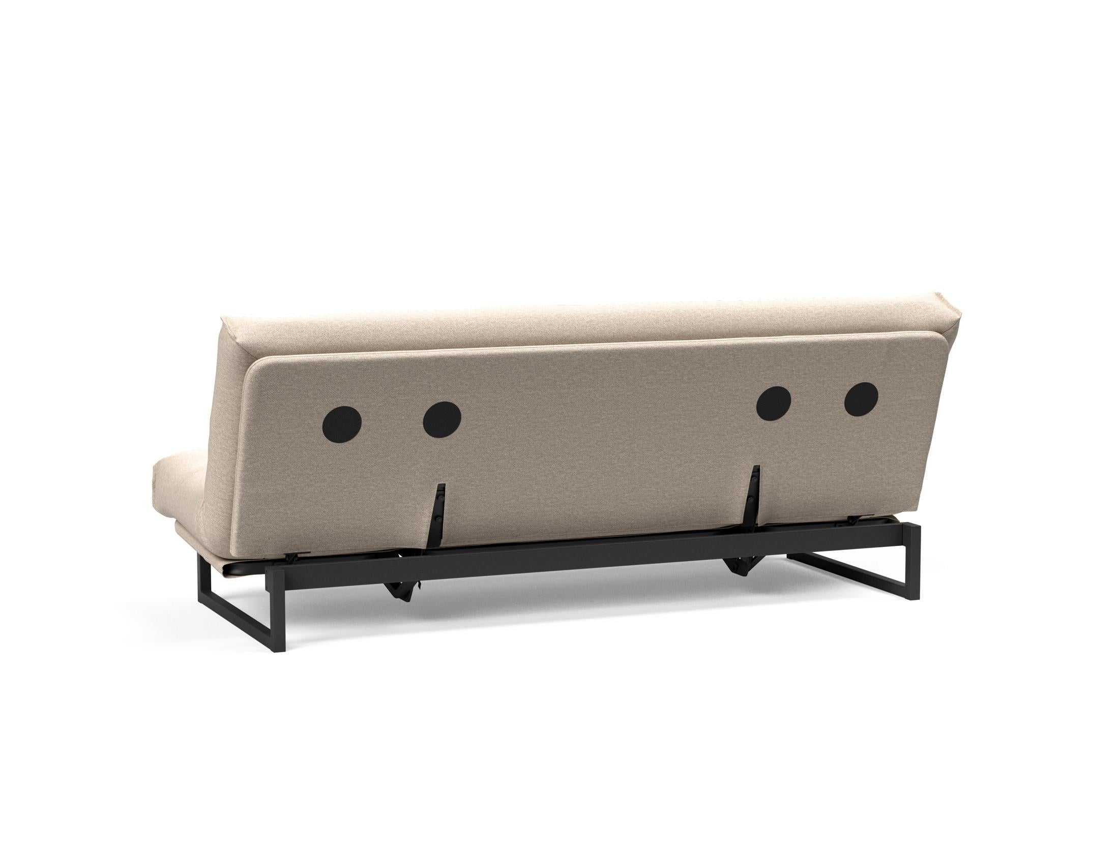 Fraction 120 Bettsofa Nordic: Elegantes Design trifft auf höchsten Komfort. Perfekt für kleine Räume und vielseitige Nutzung als Sofa oder Bett.