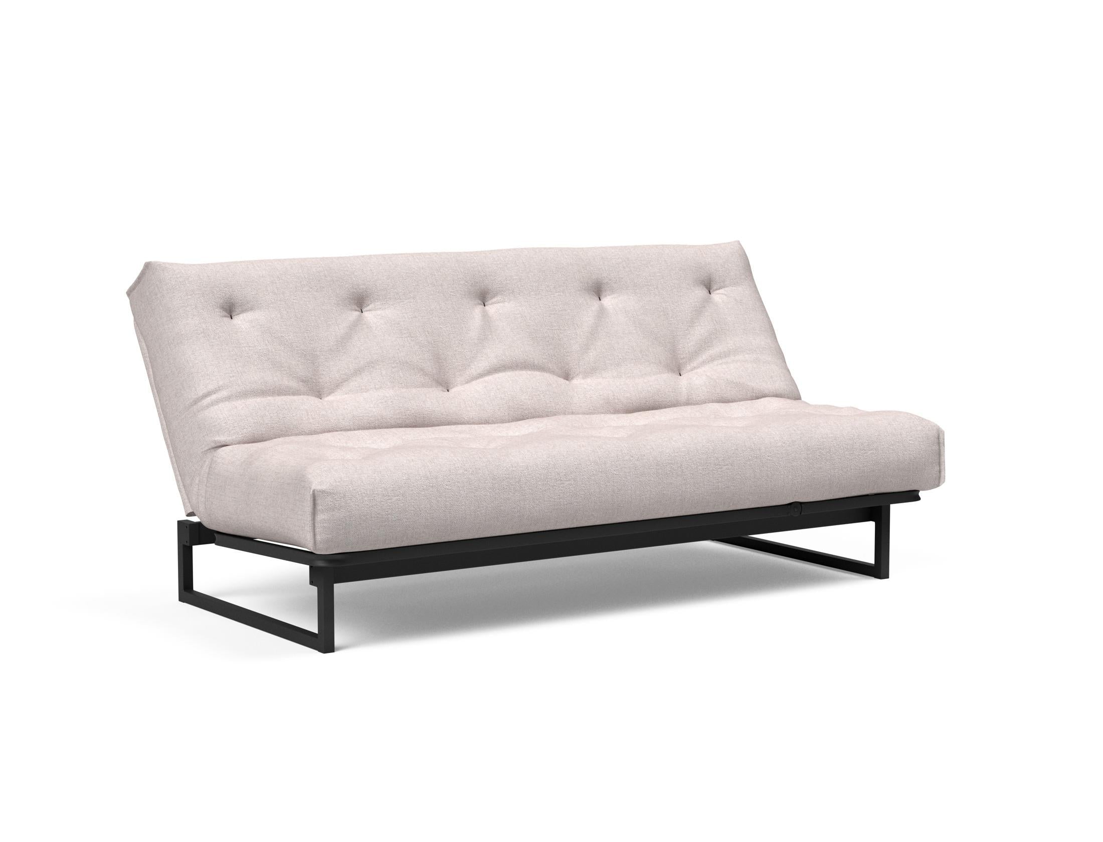 Fraction 140 Bettsofa Nordic: Stilvolles, multifunktionales Sofa für kompakte Räume, bietet höchsten Komfort und anpassbare Liegepositionen.