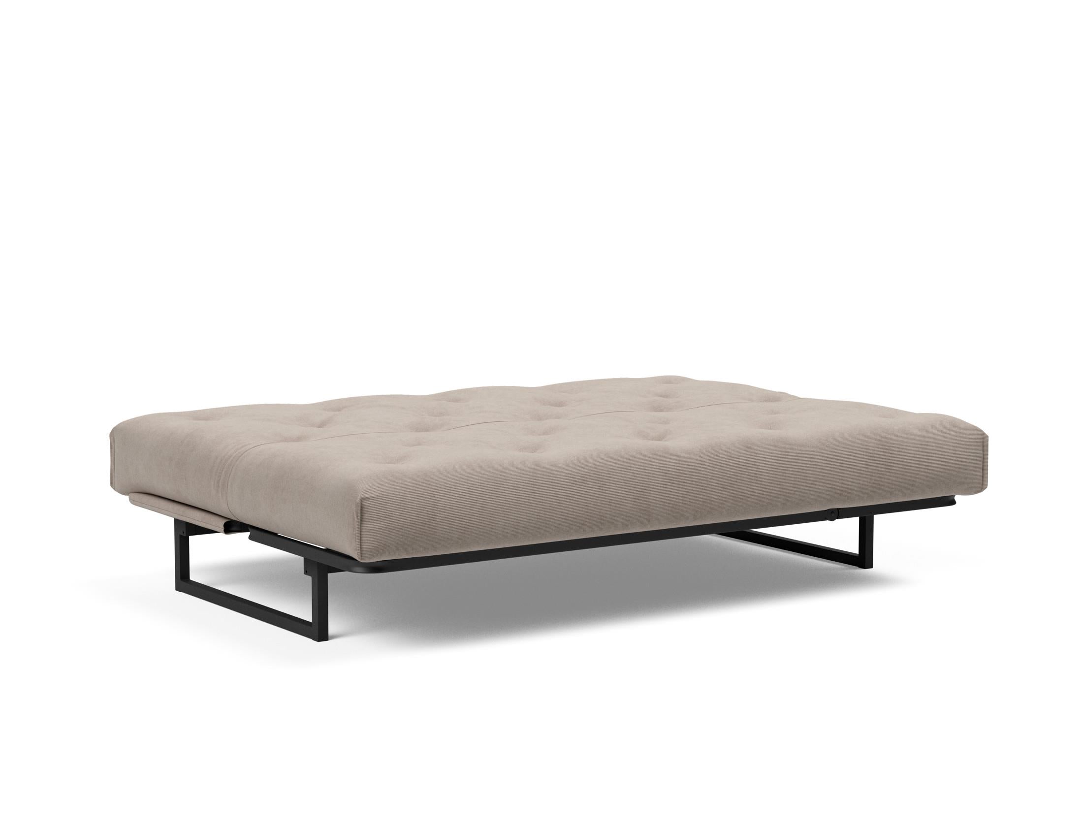 Fraction 140 Bettsofa Nordic: Stilvolles, multifunktionales Sofa für kompakte Räume, bietet höchsten Komfort und anpassbare Liegepositionen.