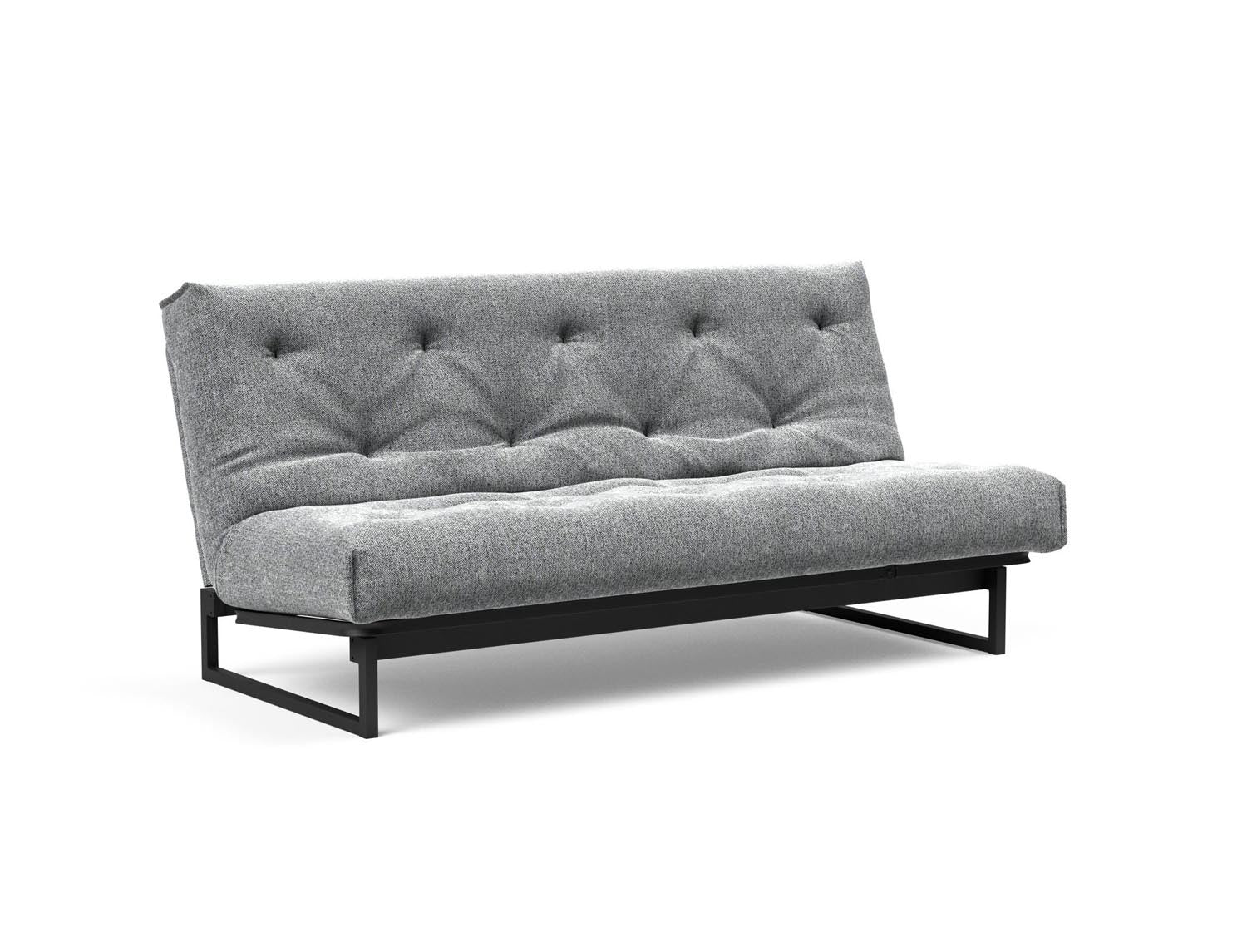 Fraction 140 Bettsofa Nordic Soft Spring: modernes skandinavisches Sofa, perfekt für kompakte Wohnräume, bietet stilvollen Komfort und praktische Schlaflösung.