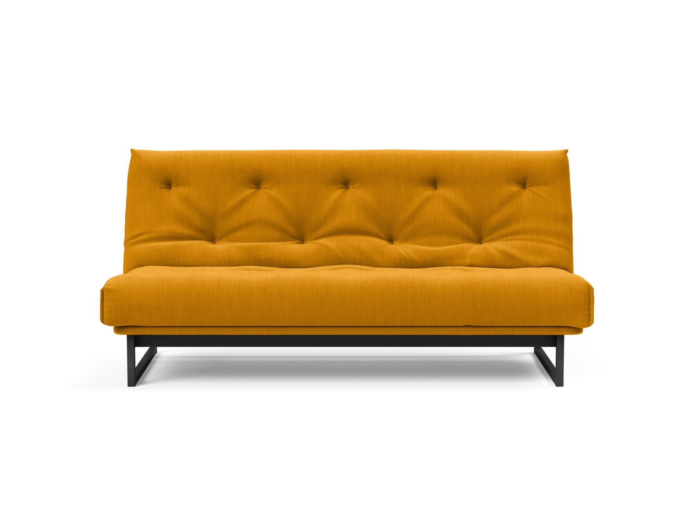 Elegantes Fraction 140 Bettsofa Nordic mit Soft Spring Bezug, ideal für gemütliche Wohnräume und als praktisches Schlafmöbel.