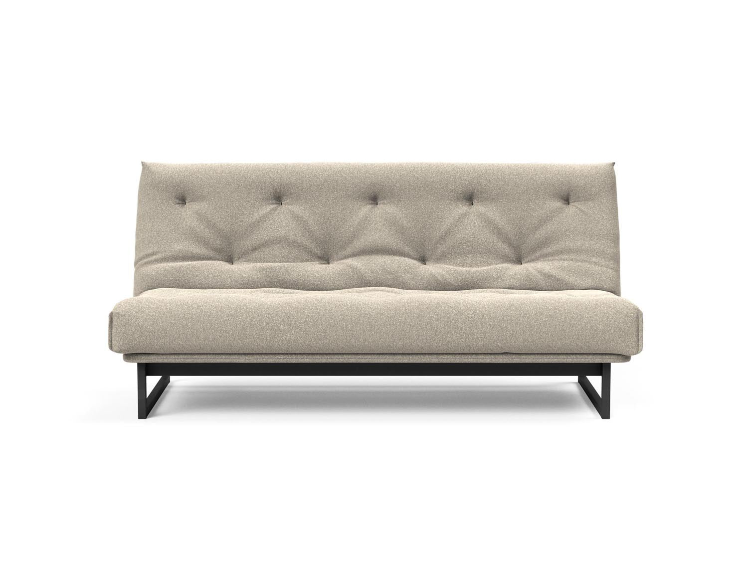Fraction 140 Bettsofa Nordic Soft Spring: modernes skandinavisches Sofa, perfekt für kompakte Wohnräume, bietet stilvollen Komfort und praktische Schlaflösung.