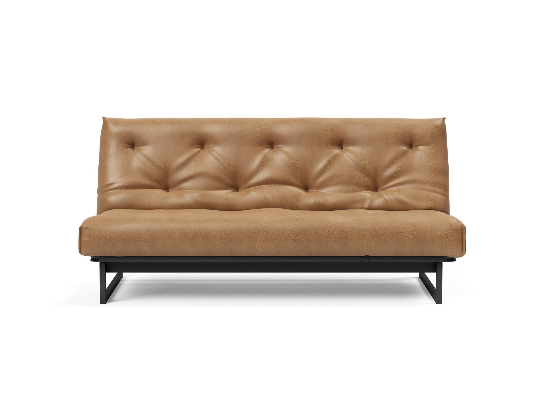 Fraction 140 Bettsofa Nordic Soft Spring: modernes skandinavisches Sofa, perfekt für kompakte Wohnräume, bietet stilvollen Komfort und praktische Schlaflösung.