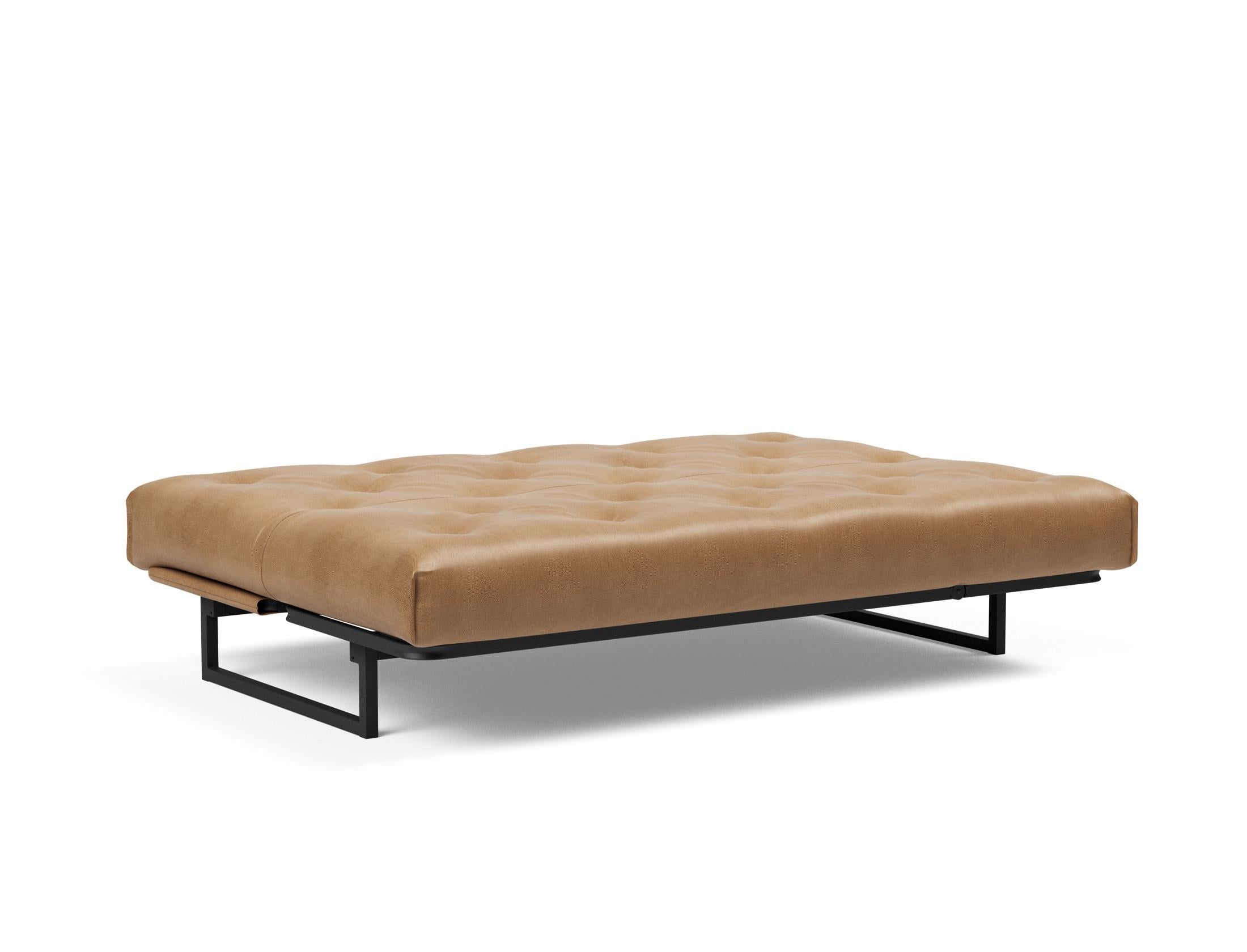 Fraction 140 Bettsofa Nordic: Stilvolles, multifunktionales Sofa für kompakte Räume, bietet höchsten Komfort und anpassbare Liegepositionen.