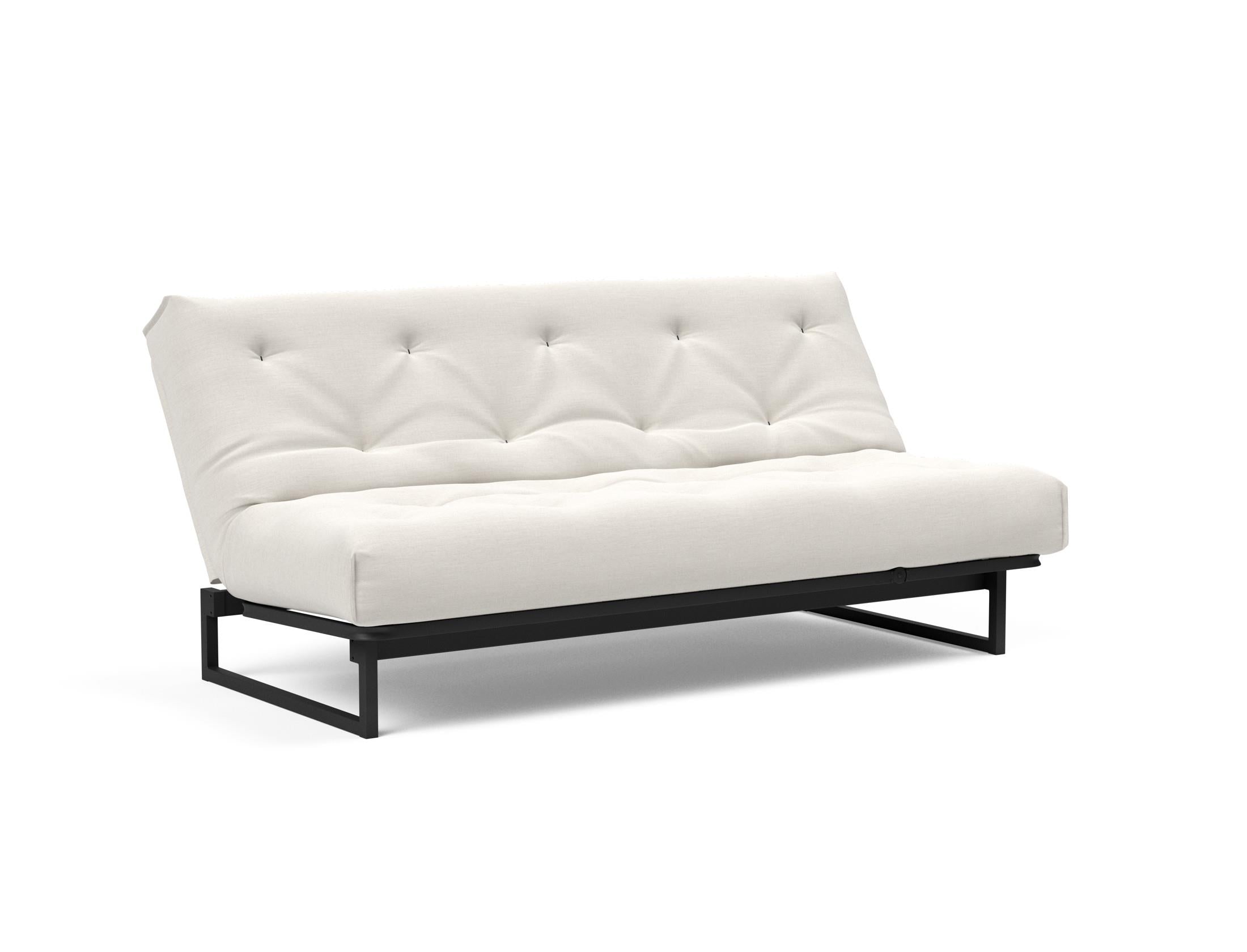 Fraction 140 Bettsofa Nordic: Stilvolles, multifunktionales Sofa für kompakte Räume, bietet höchsten Komfort und anpassbare Liegepositionen.