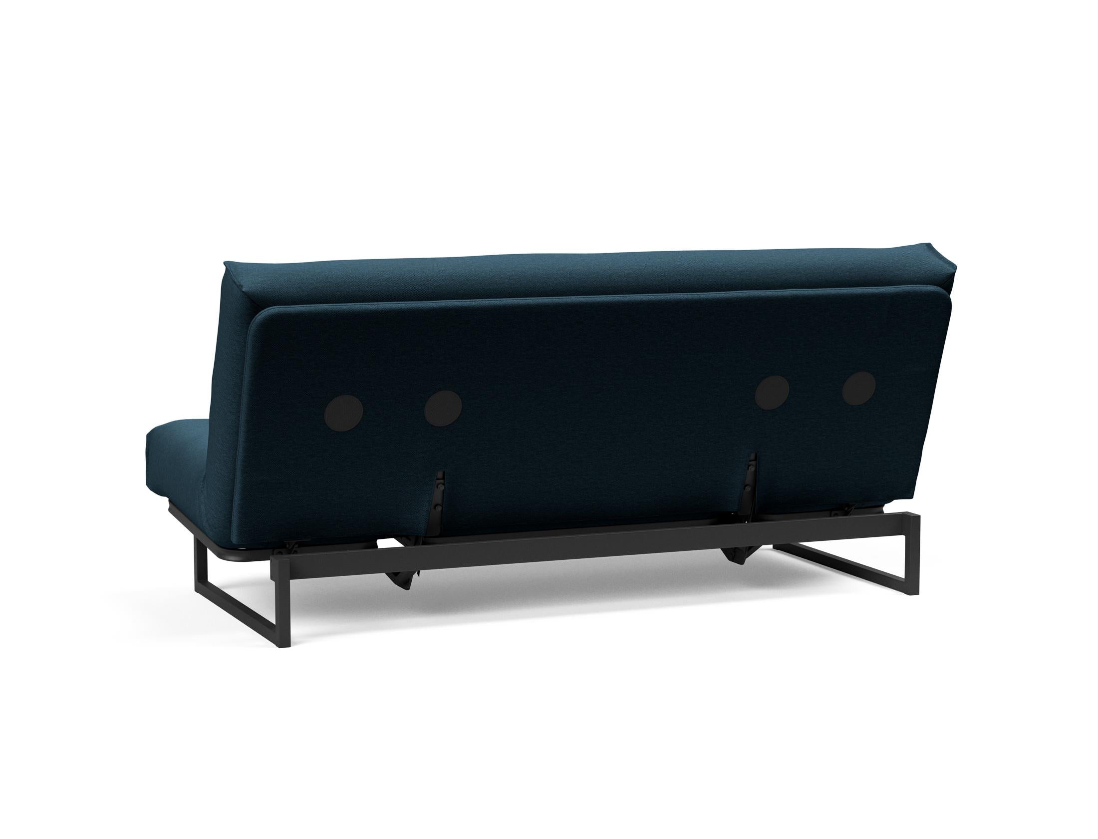 Fraction 140 Bettsofa Nordic: Elegantes, funktionales Sofa für kleine Räume, vereint skandinavisches Design mit optimalem Schlafkomfort und Flexibilität.
