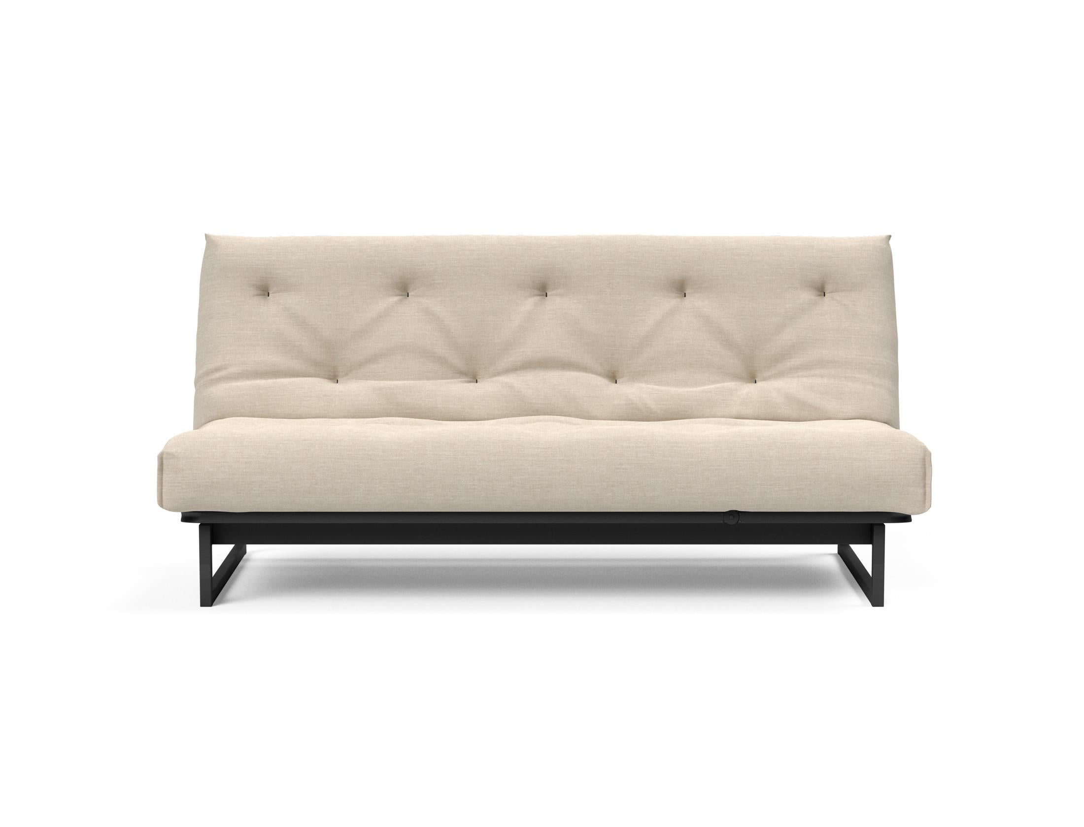 Fraction 140 Bettsofa Nordic Soft Spring: elegantes skandinavisches Design, ideal für kleine Räume, vereint Komfort und Funktionalität für erholsame Nächte.