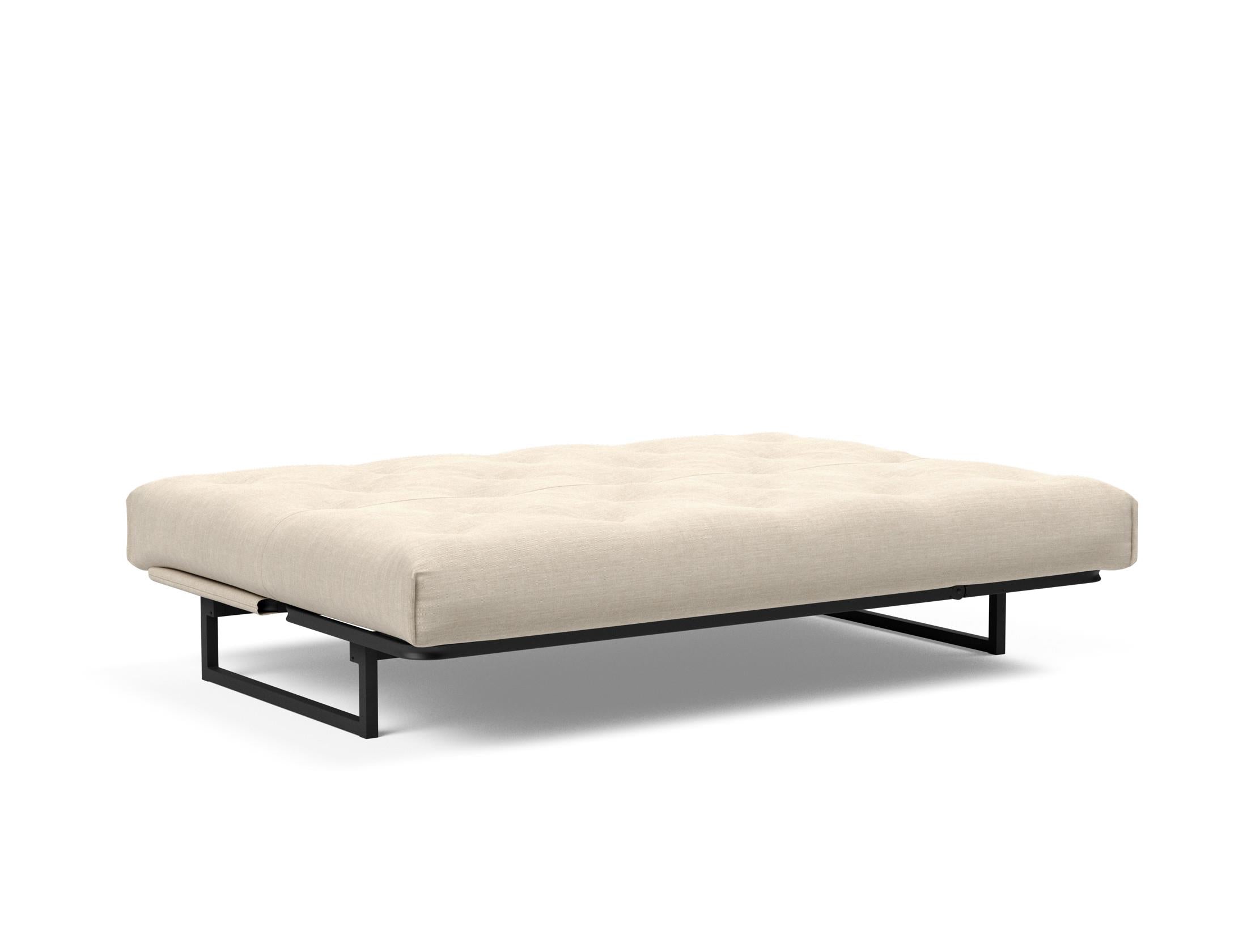 Fraction 140 Bettsofa Nordic: Stilvolles, multifunktionales Sofa für kompakte Räume, bietet höchsten Komfort und anpassbare Liegepositionen.