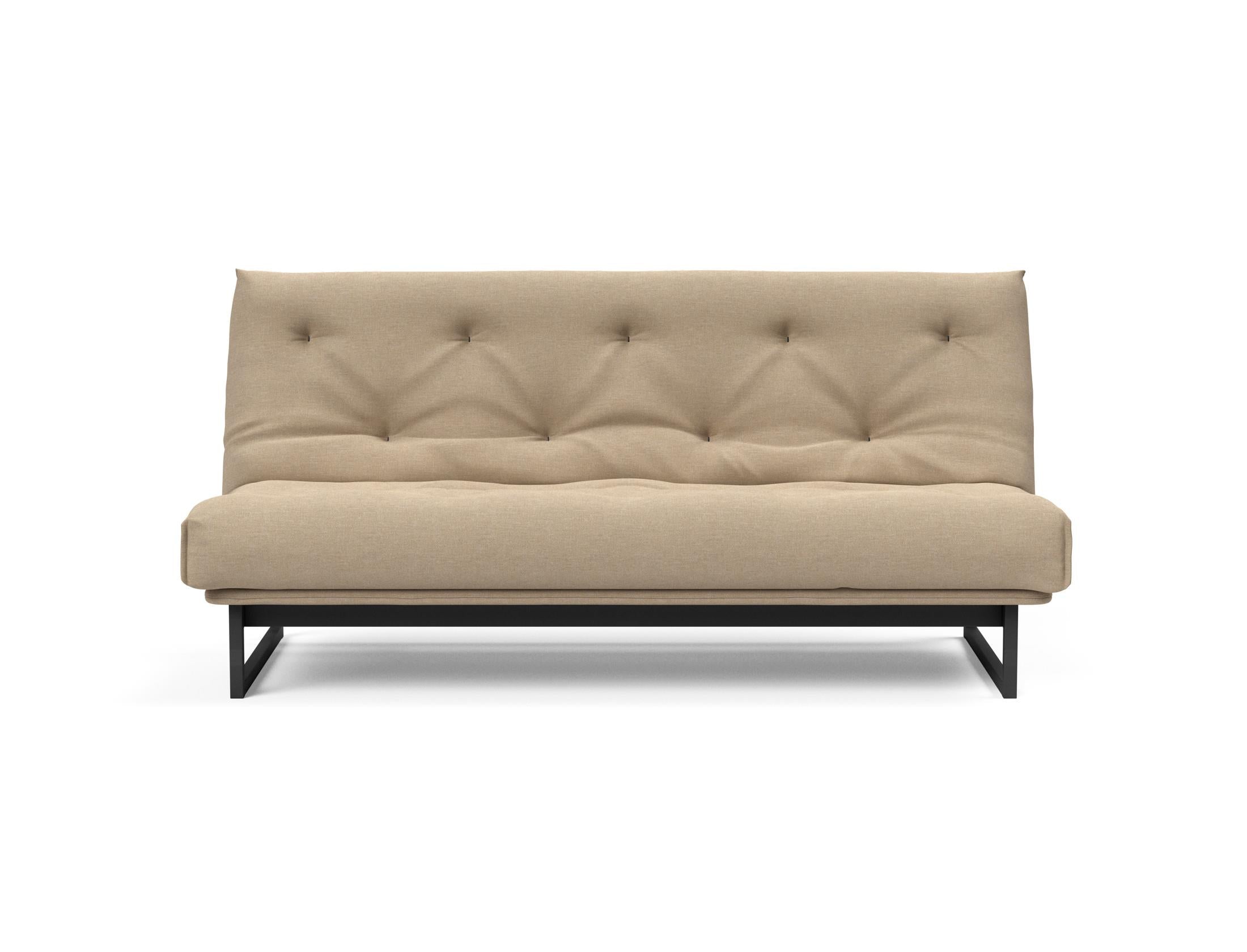 Modernes Fraction 140 Bettsofa Nordic mit weichem Soft Spring Bezug, perfekt für stilvolle Wohnräume und als funktionales Schlafmöbel.