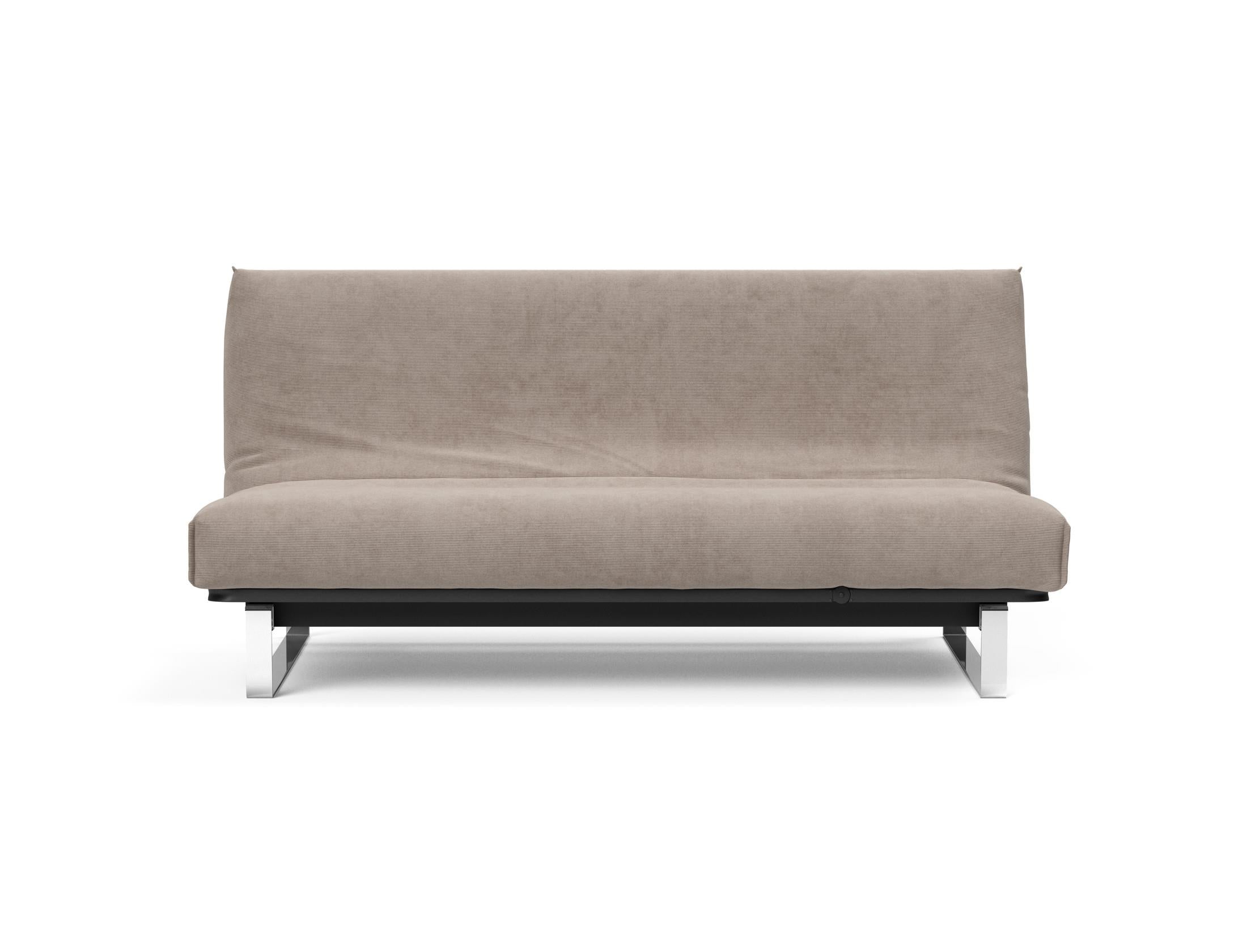 Erleben Sie das Minimum Bettsofa 140 Nordic Cover von Innovation Living: modernes skandinavisches Design, bequeme Soft Spring Matratze und flexible Einsatzmöglichkeiten.
