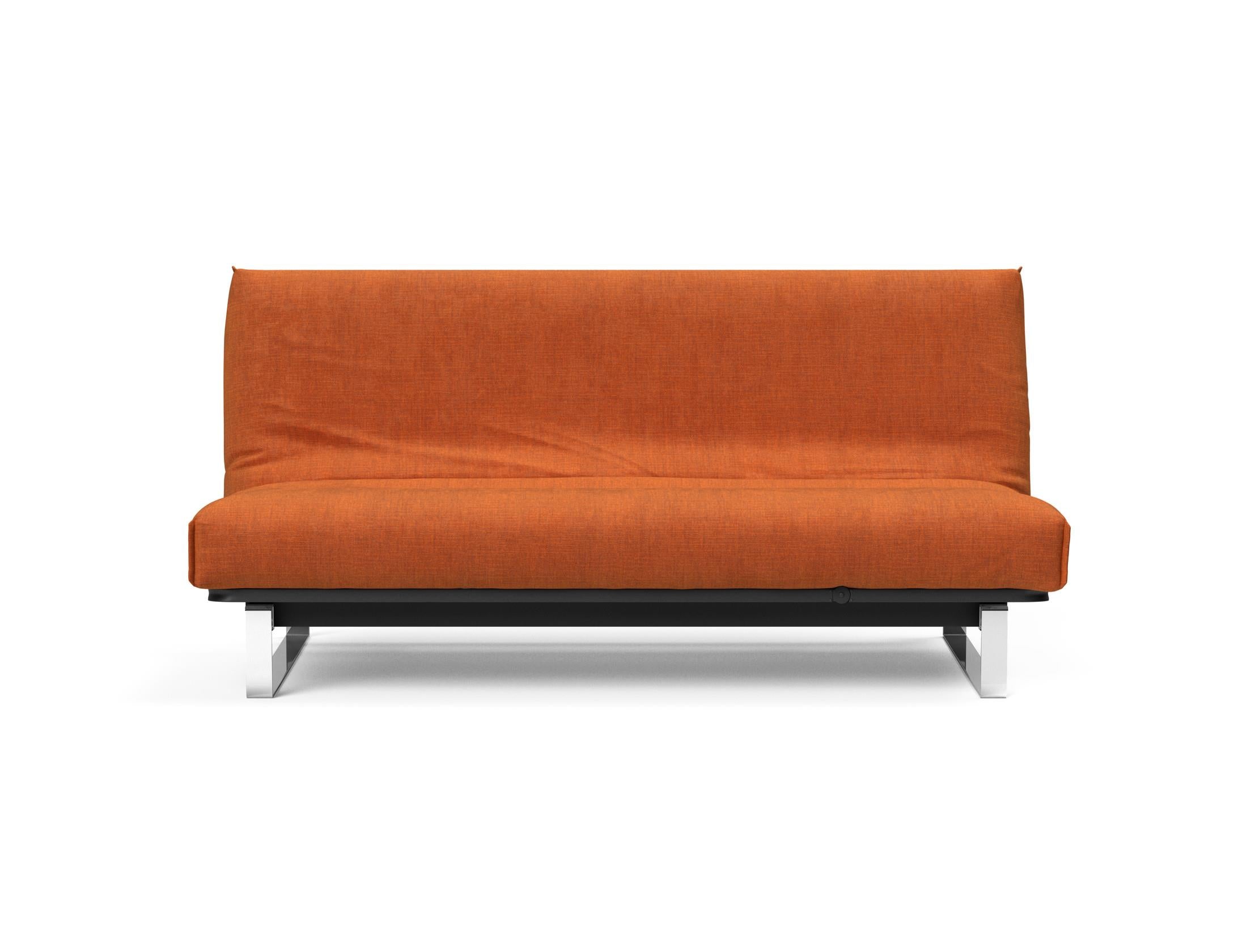 Erleben Sie das Minimum Bettsofa 140 Nordic Cover von Innovation Living: modernes skandinavisches Design, bequeme Soft Spring Matratze und multifunktionale Anwendung.