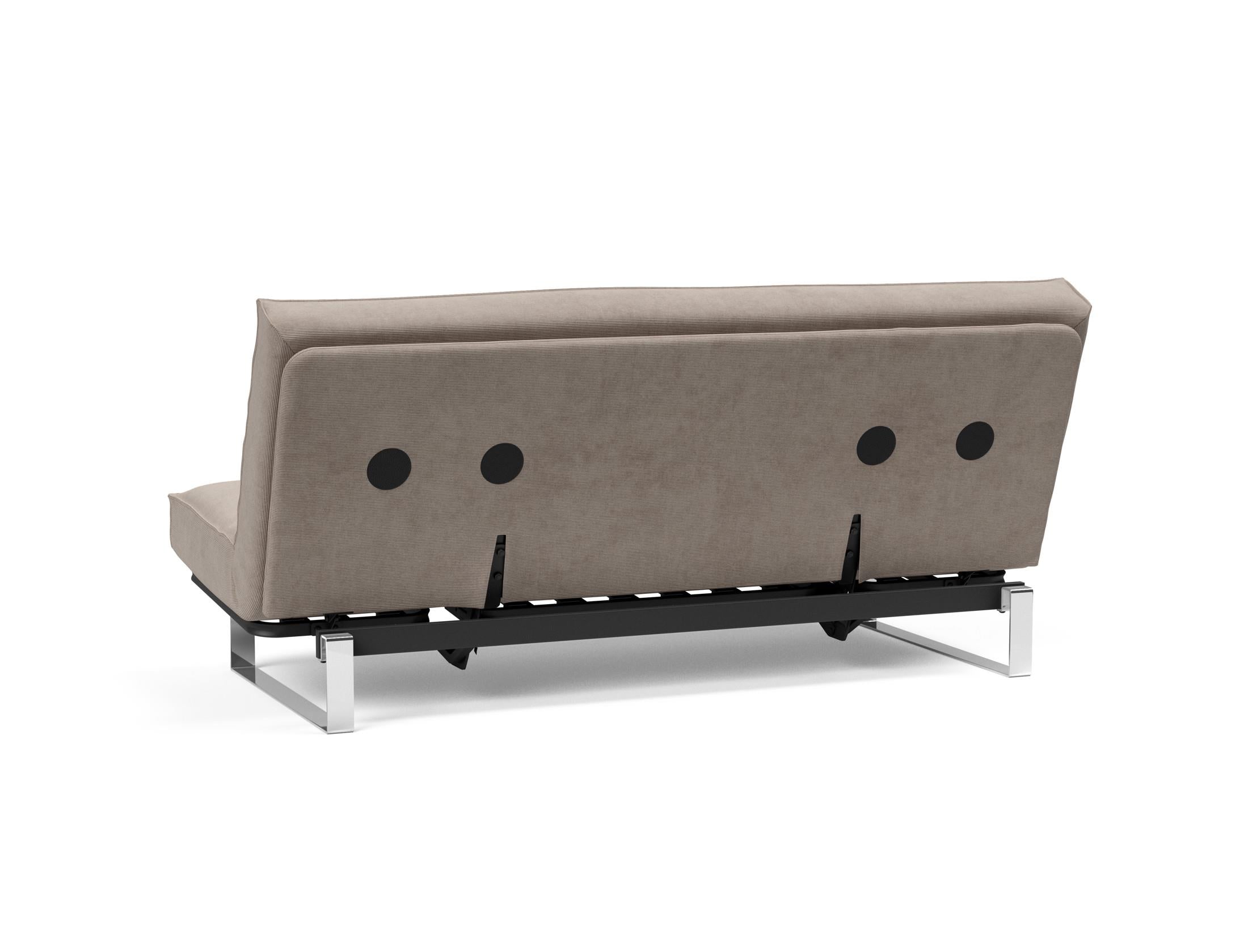 Erleben Sie das Minimum Bettsofa 140 Sharp Plus Cover Soft Spring von Innovation Living – stilvolles Design trifft auf außergewöhnlichen Komfort und Funktionalität.