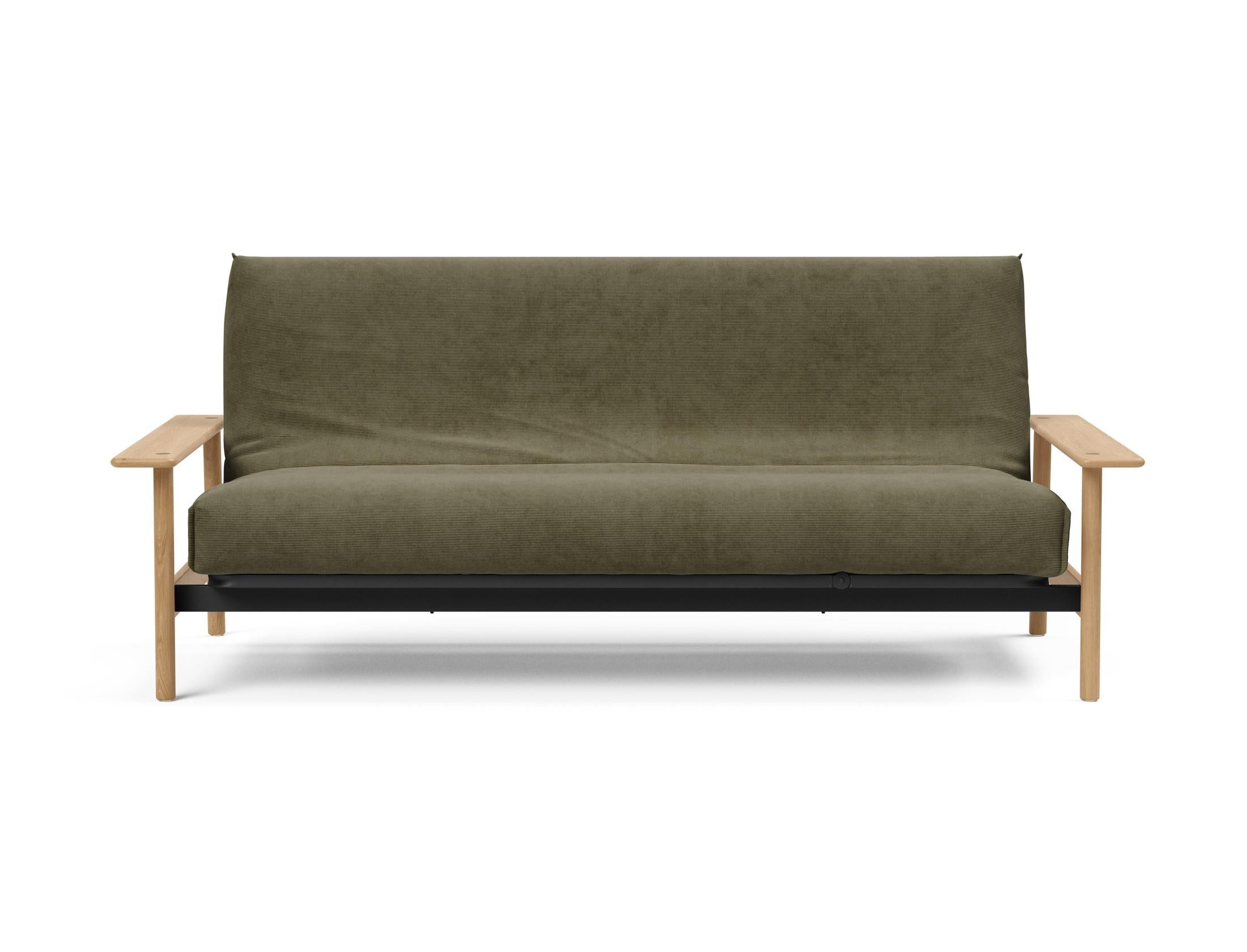 Elegantes Balder Bettsofa 140 im Nordic Cover, ideal für stilvolle Wohnräume und entspannende Nächte dank der Soft Spring-Funktion.