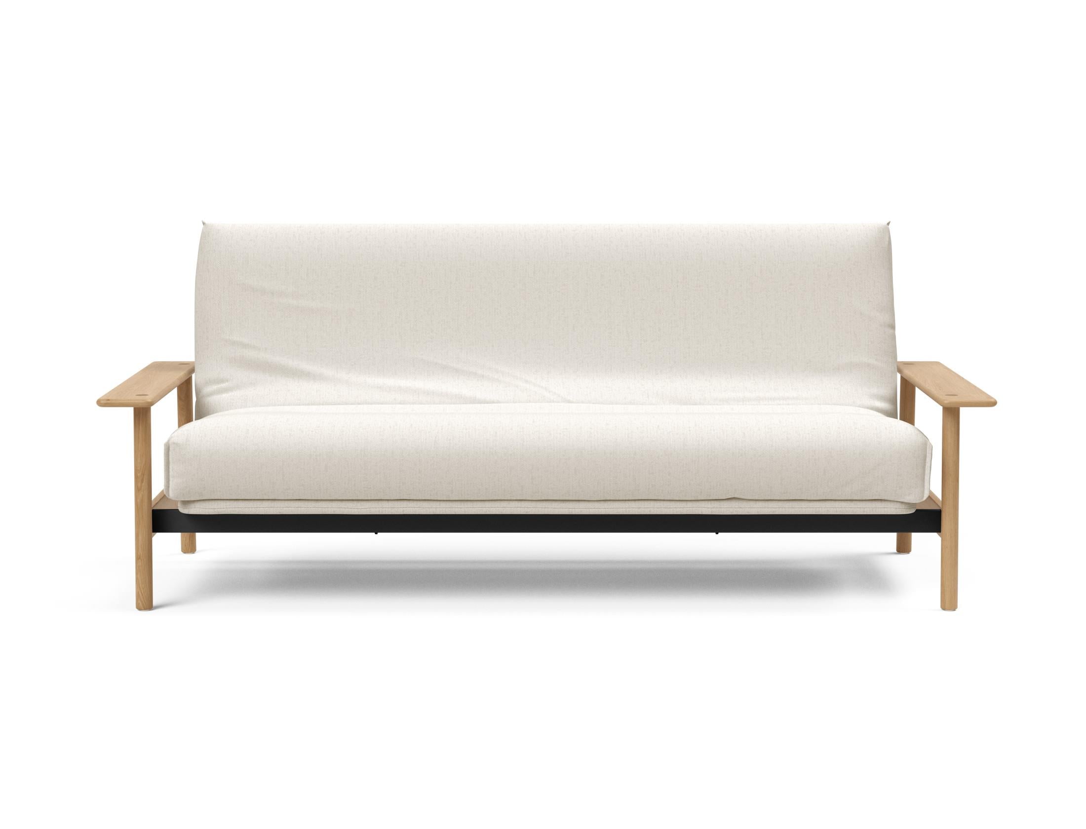 Modernes Balder Bettsofa 140 in Nordic Cover, mit weichem Soft Spring Bezug für höchsten Sitz- und Liegekomfort.