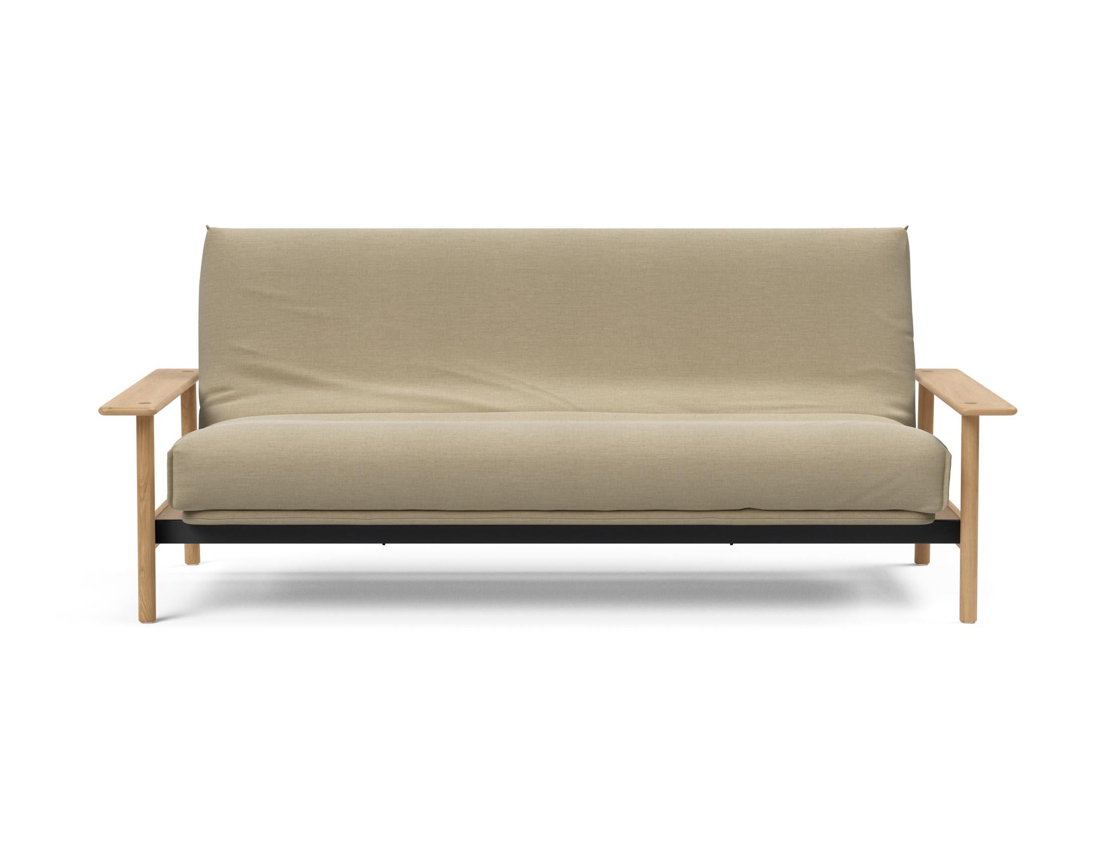 Elegantes Balder Bettsofa 140 in Nordic Cover, perfekt für gemütliche Nächte und stilvolle Akzente in kleinen Räumen.