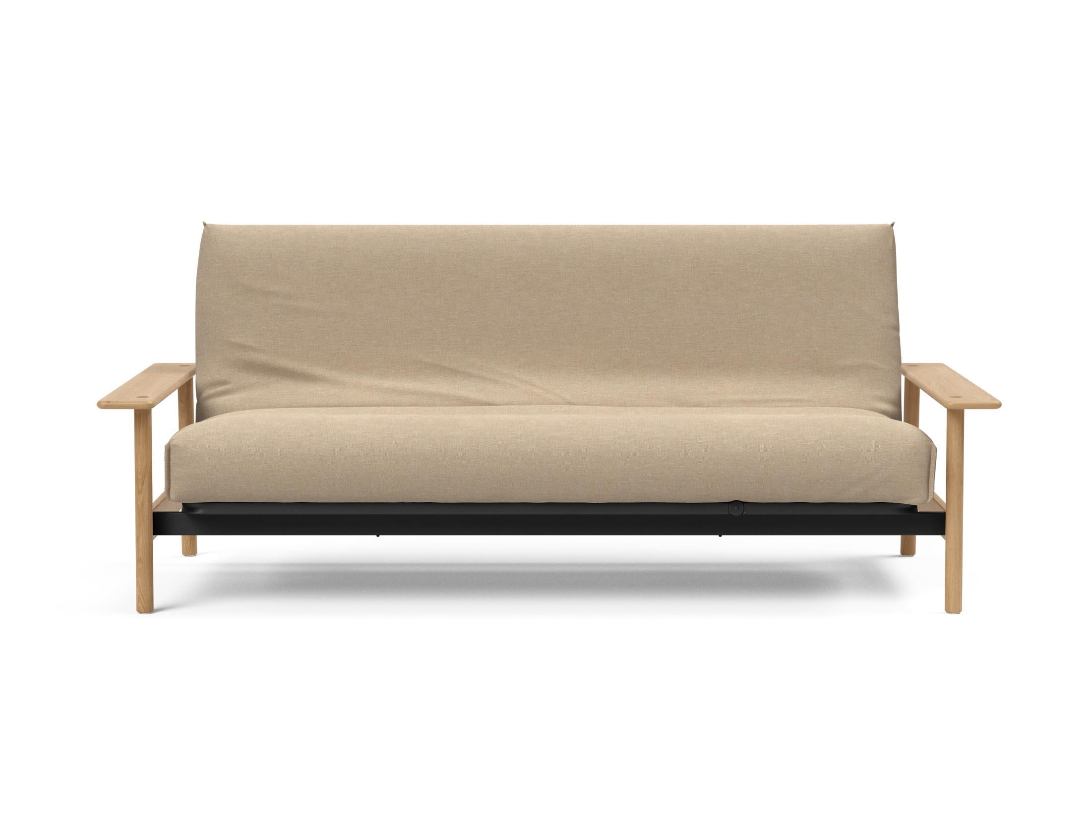 Modernes Balder Bettsofa 140 in stilvollem Nordic Cover, ausgestattet mit komfortabler Soft Spring-Funktion für erholsame Nächte.
