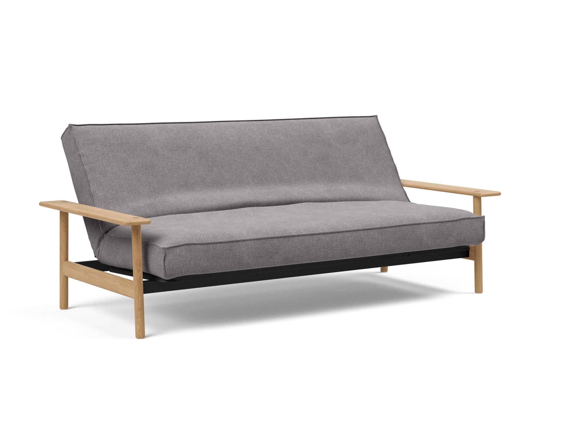 Erleben Sie das Balder Bettsofa 140 Sharp Plus Cover Soft Spring von Innovation Living – stilvolles skandinavisches Design, das Komfort und Vielseitigkeit für Ihr Zuhause bietet.