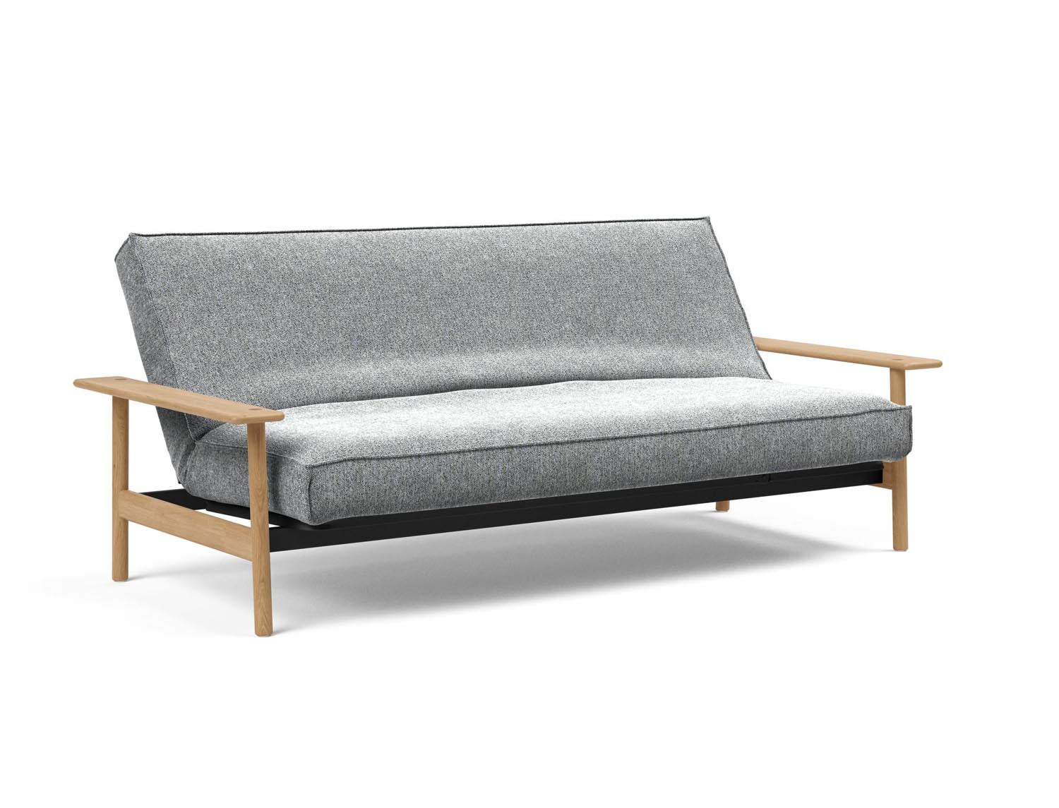 Erleben Sie das Balder Bettsofa 140 Sharp Plus Cover Soft Spring von Innovation Living – stilvolles skandinavisches Design, das Komfort und Vielseitigkeit für Ihr Zuhause bietet.