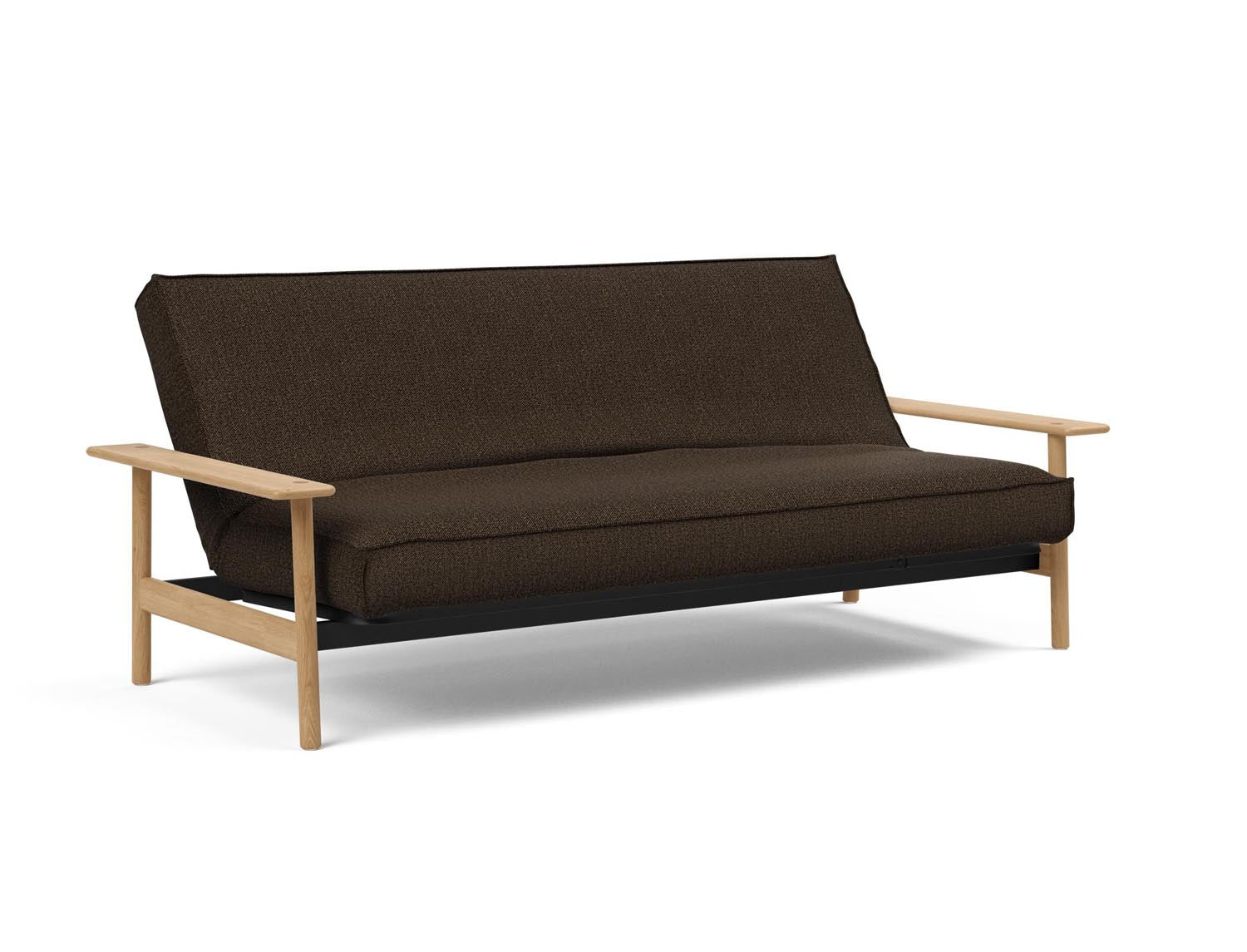 Erleben Sie das Balder Bettsofa 140 Sharp Plus Cover Soft Spring von Innovation Living – stilvolles skandinavisches Design, das Komfort und Vielseitigkeit für Ihr Zuhause bietet.